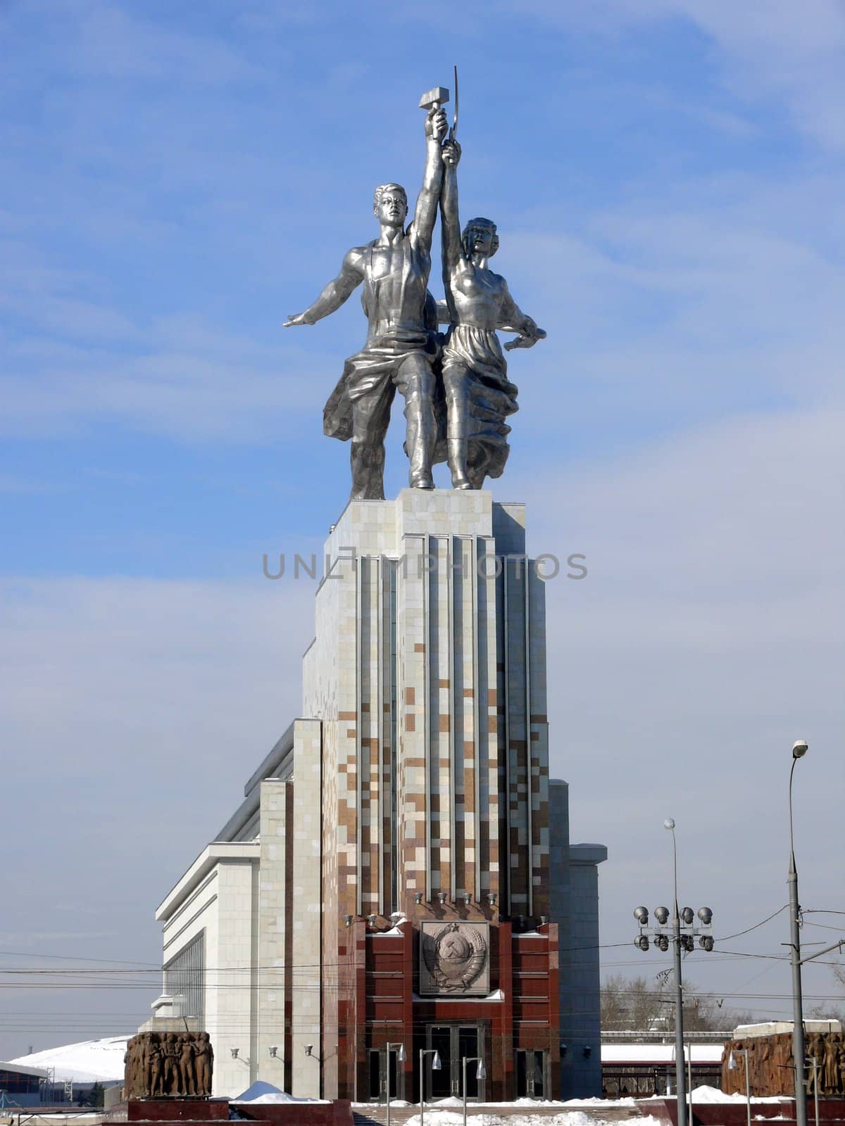 Monument Worker and Kolkhoz Woman in VVC. Moscow. Russia by Stoyanov