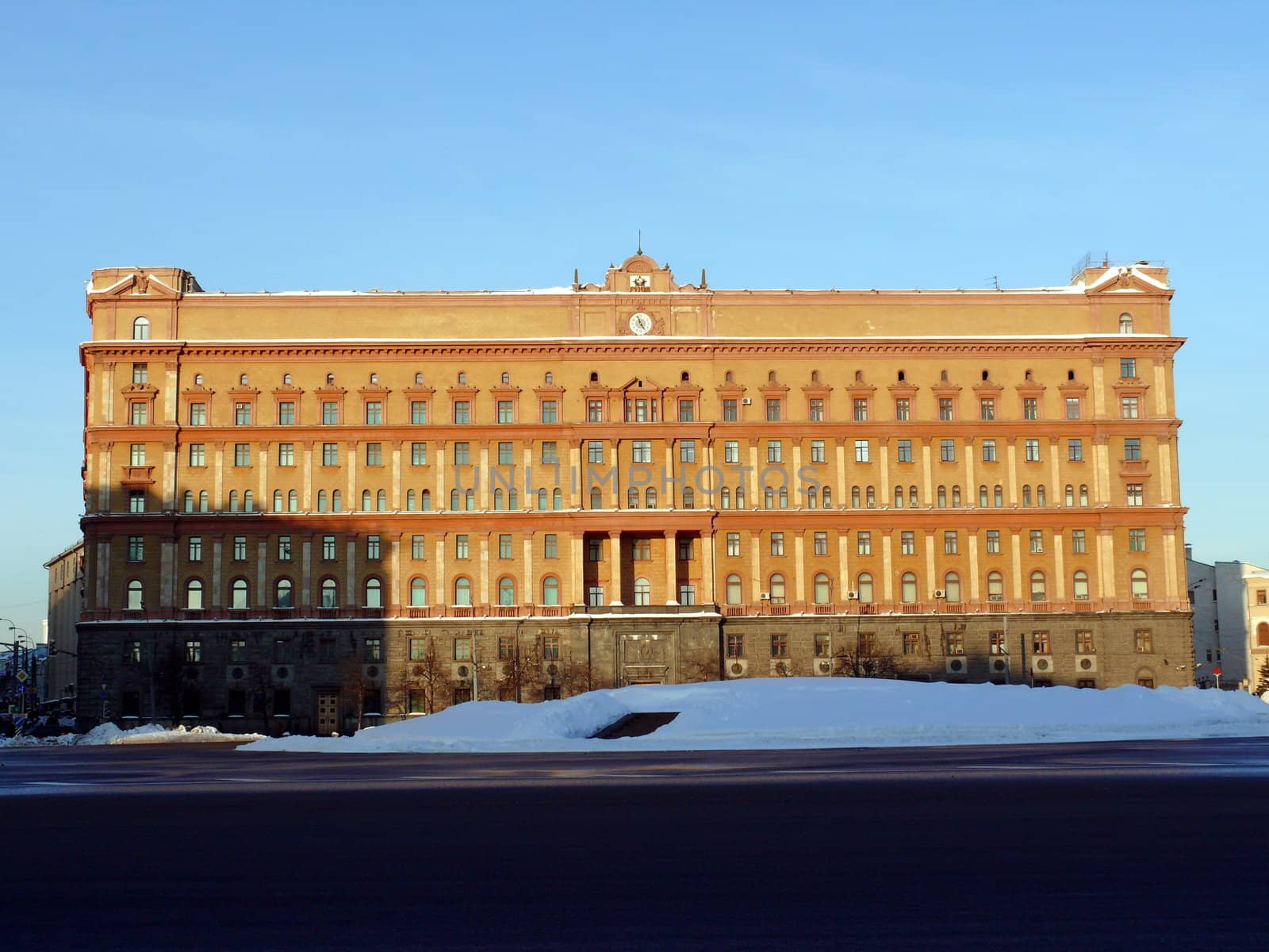 Main building of federal service of security (FSB) on Lubyanka square. Moscow, Russia