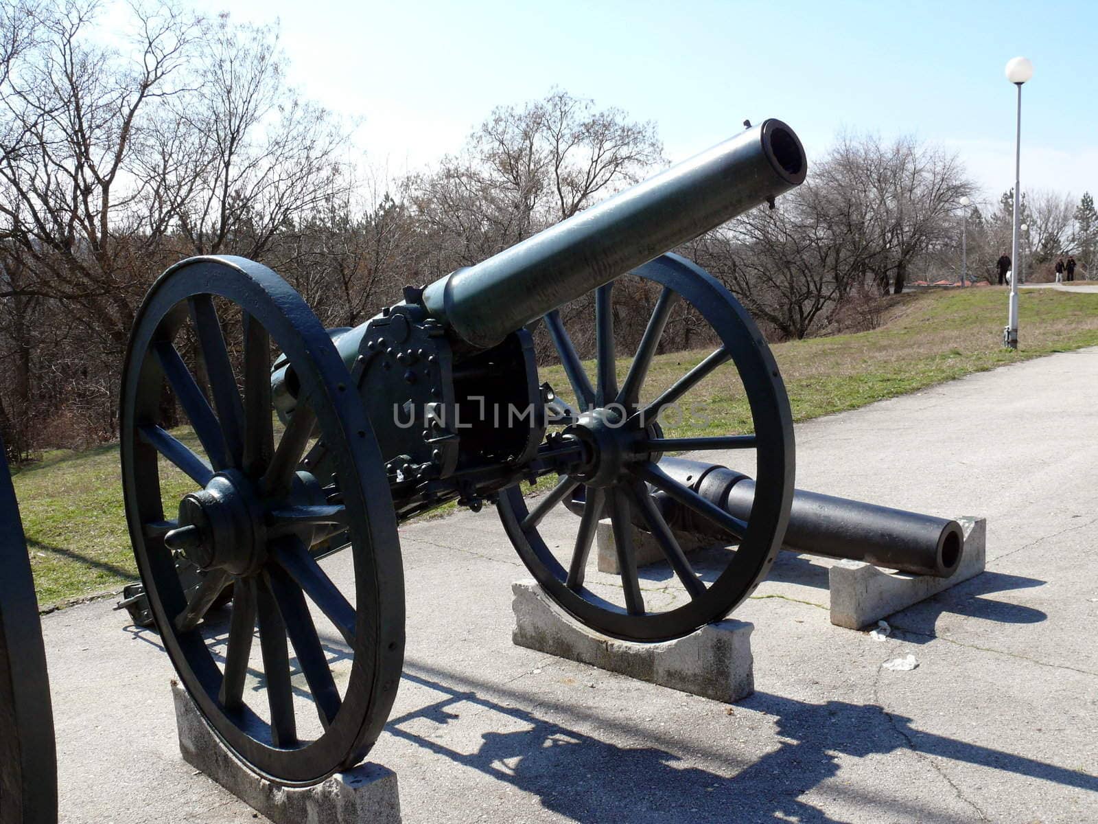 Cannon in Skobelev Park, Pleven, Bulgaria by Stoyanov