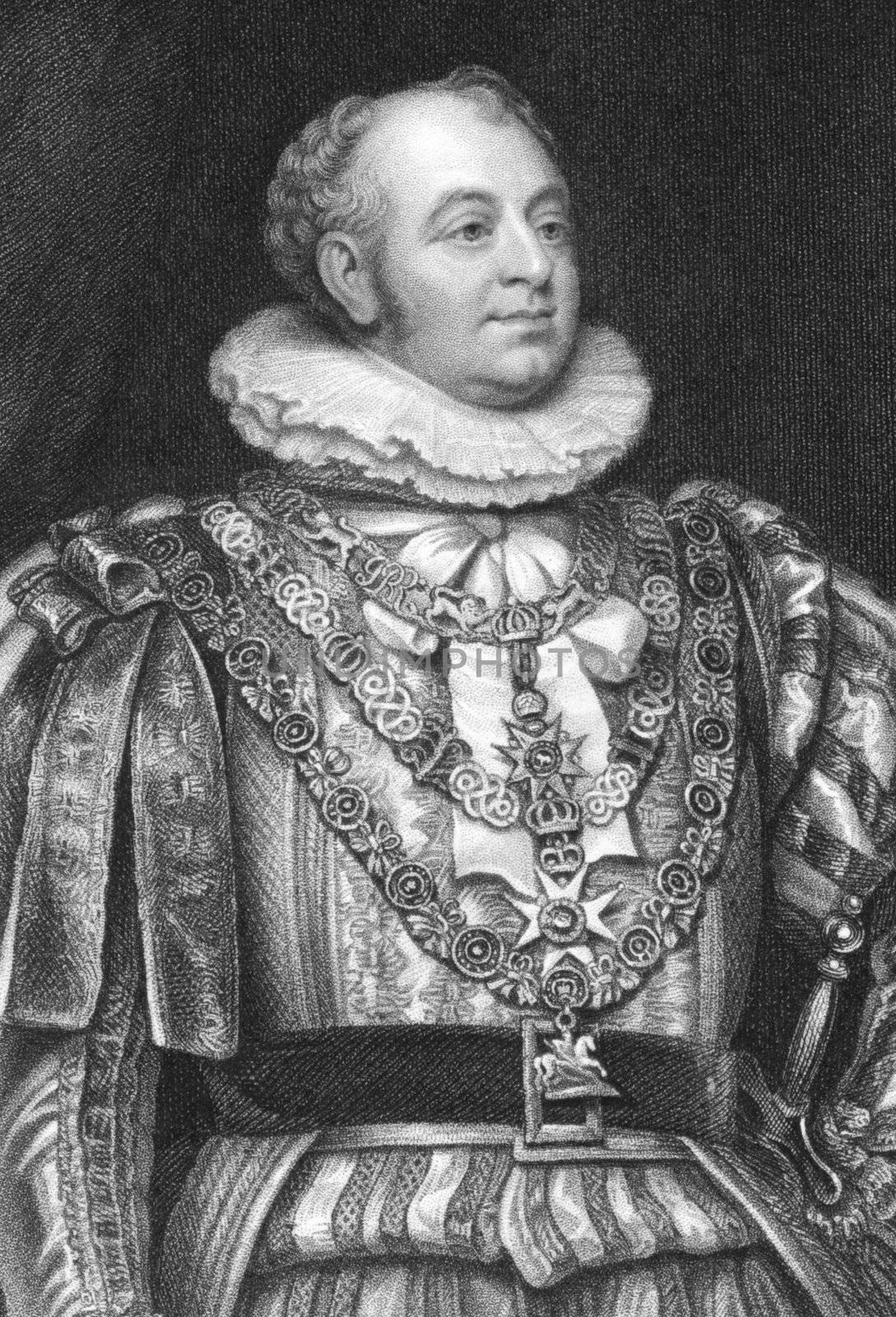 Frederick Duke of York and Albany (1763-1827) on engraving from the 1800s. Member of the Hanoverian and British Royal Family, second son of King George III. Engraved by J.Jenkins after a painting by T.Phillips and published by Peter Jackson, London & Paris.