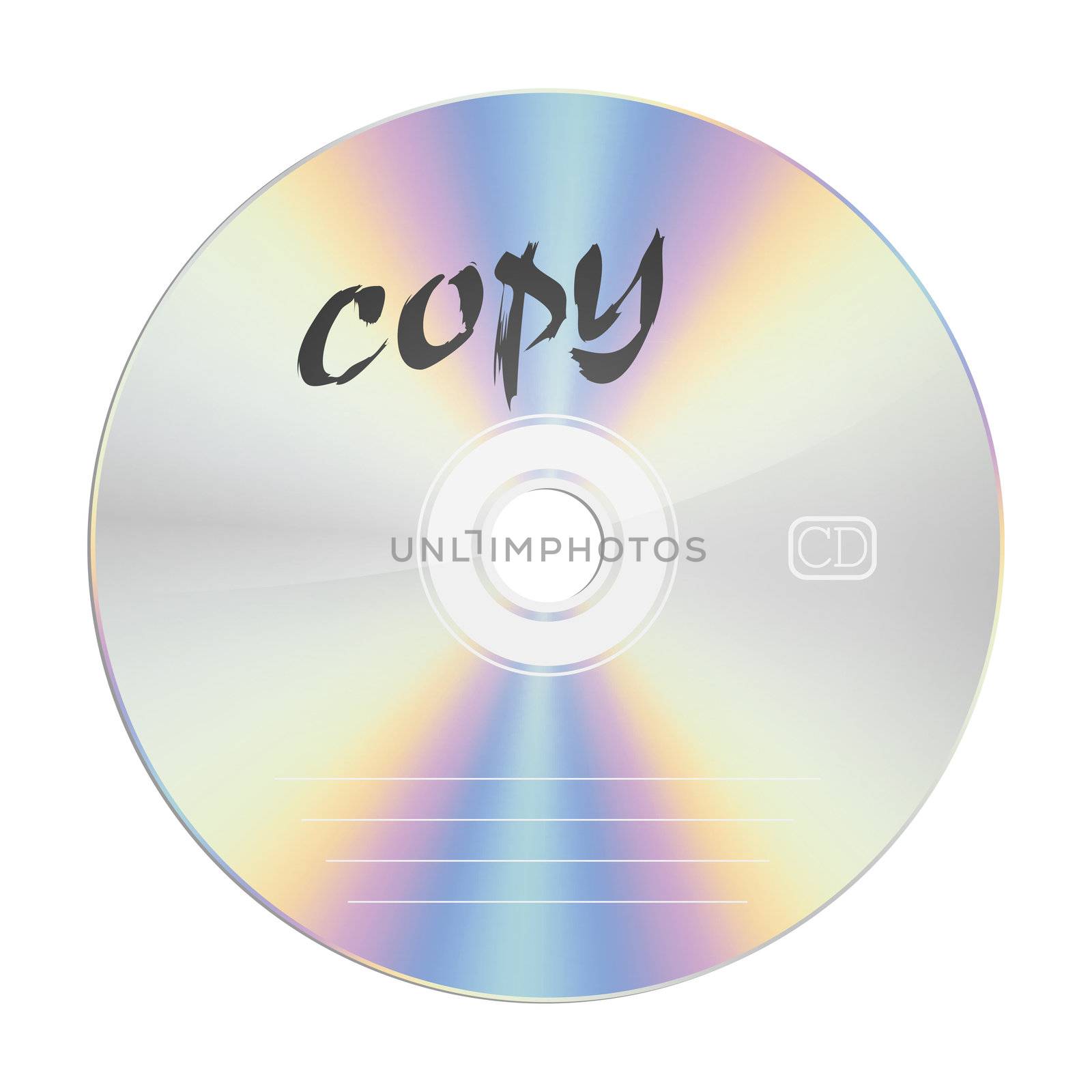 An image of a security compact disc copy