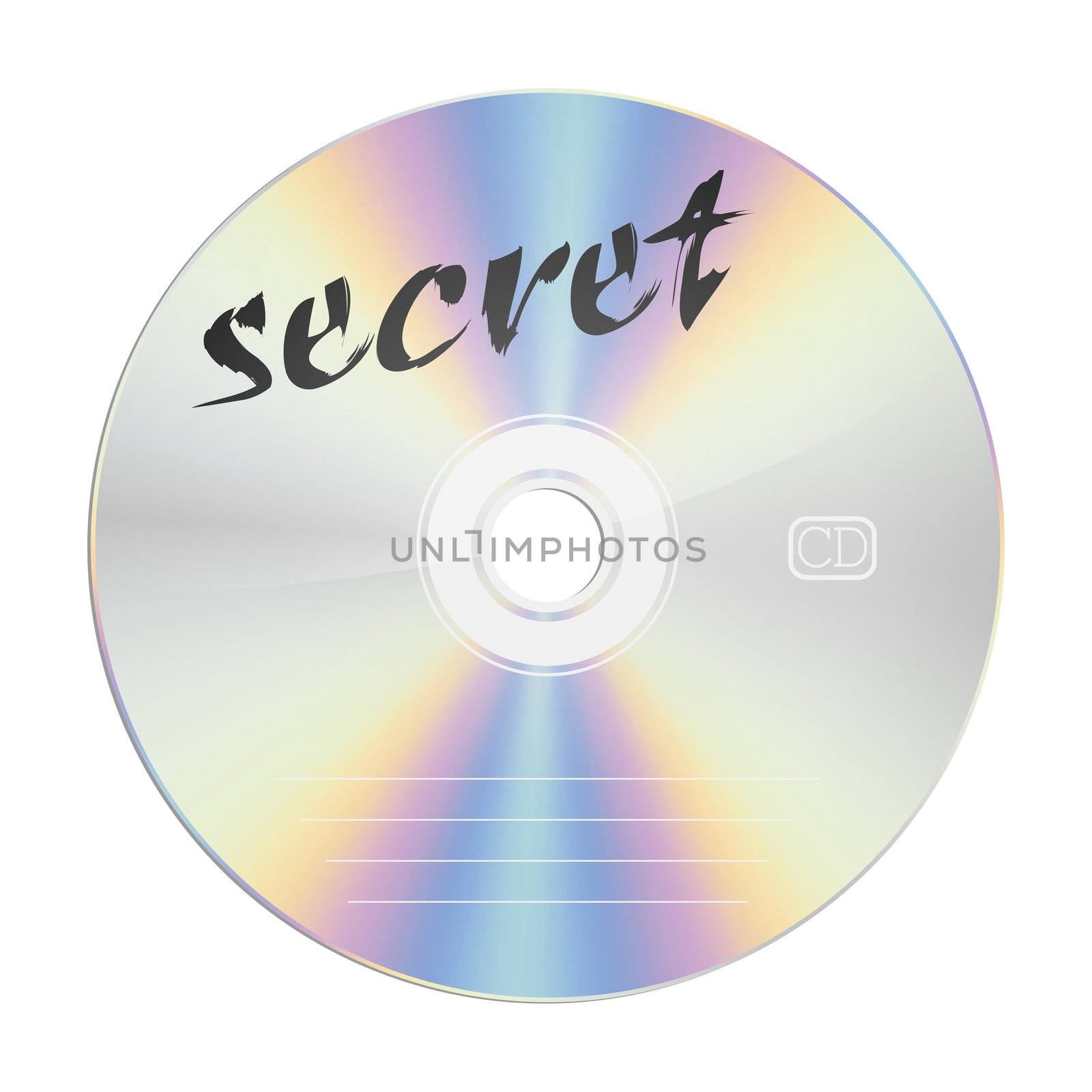 An image of a security compact disc secret