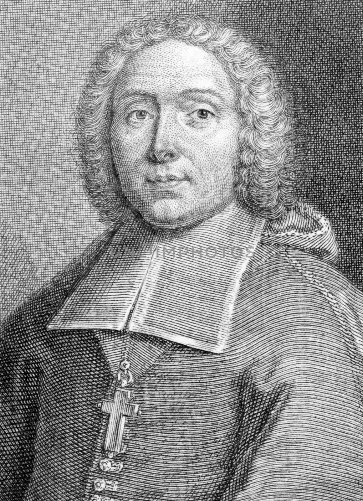 Bishop Carolus de Thubieres de Caylus on engraving from the 1600s. Engraved by E.Desrochers in Paris.