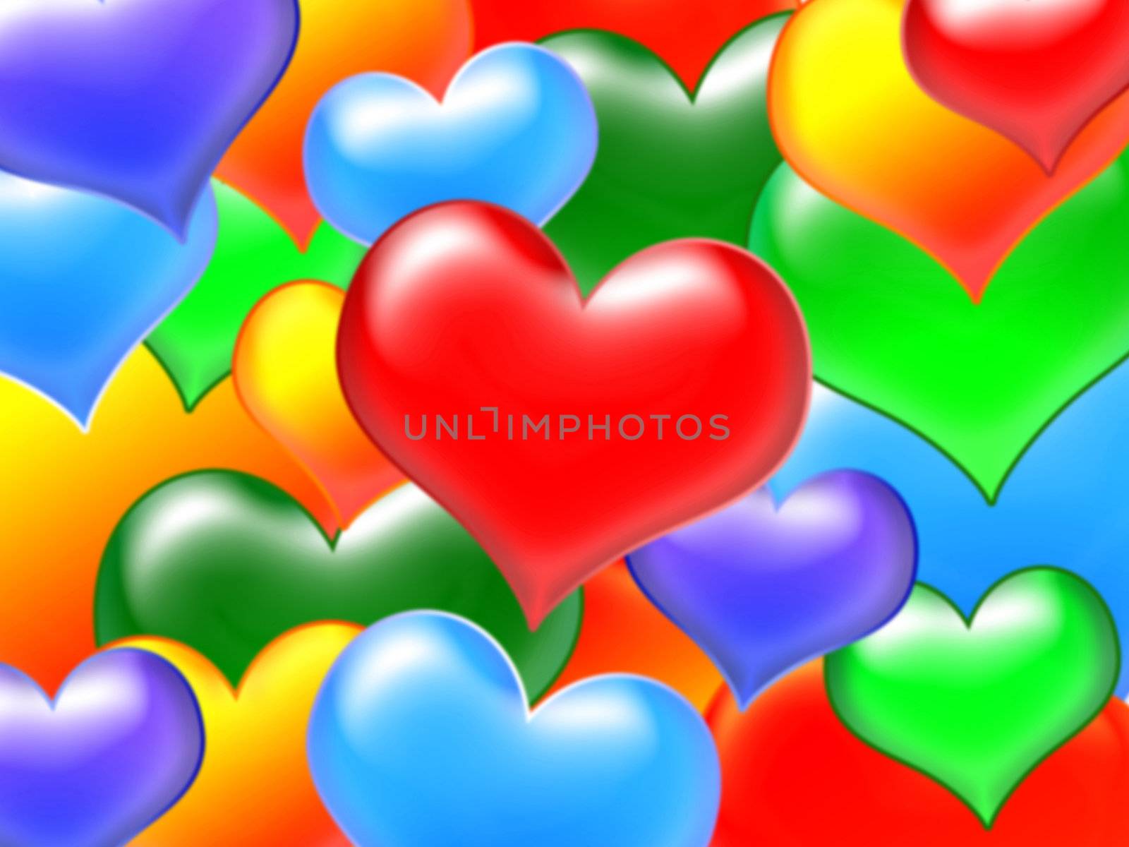 colour hearts by marinini