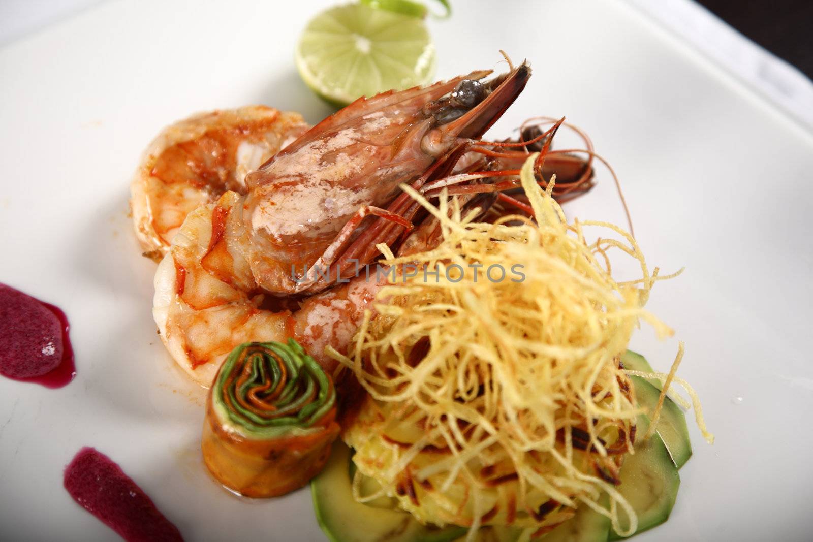 Royal tiger shrimps in classy service by shamtor