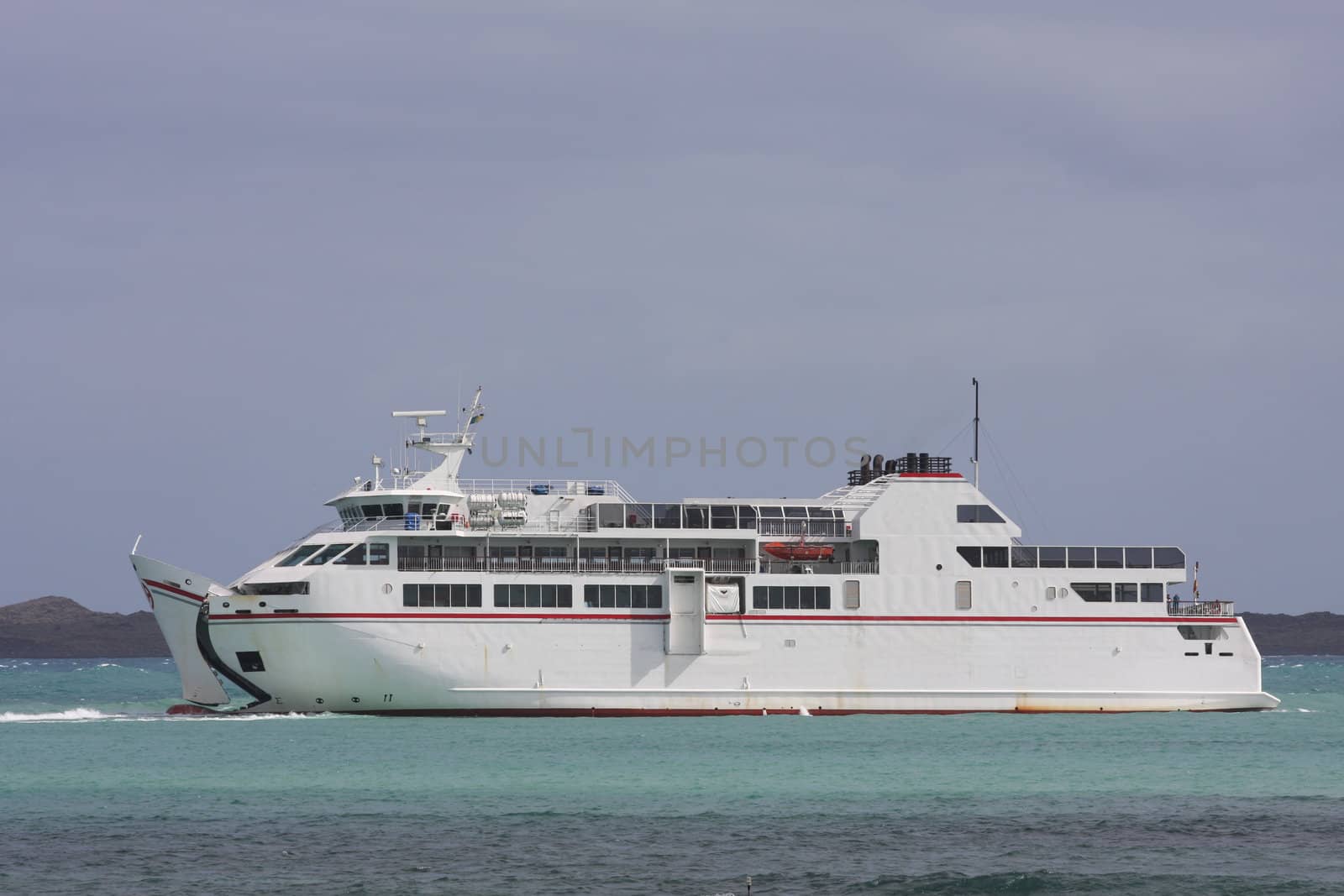 Passenger Car Ferry bow doors opening