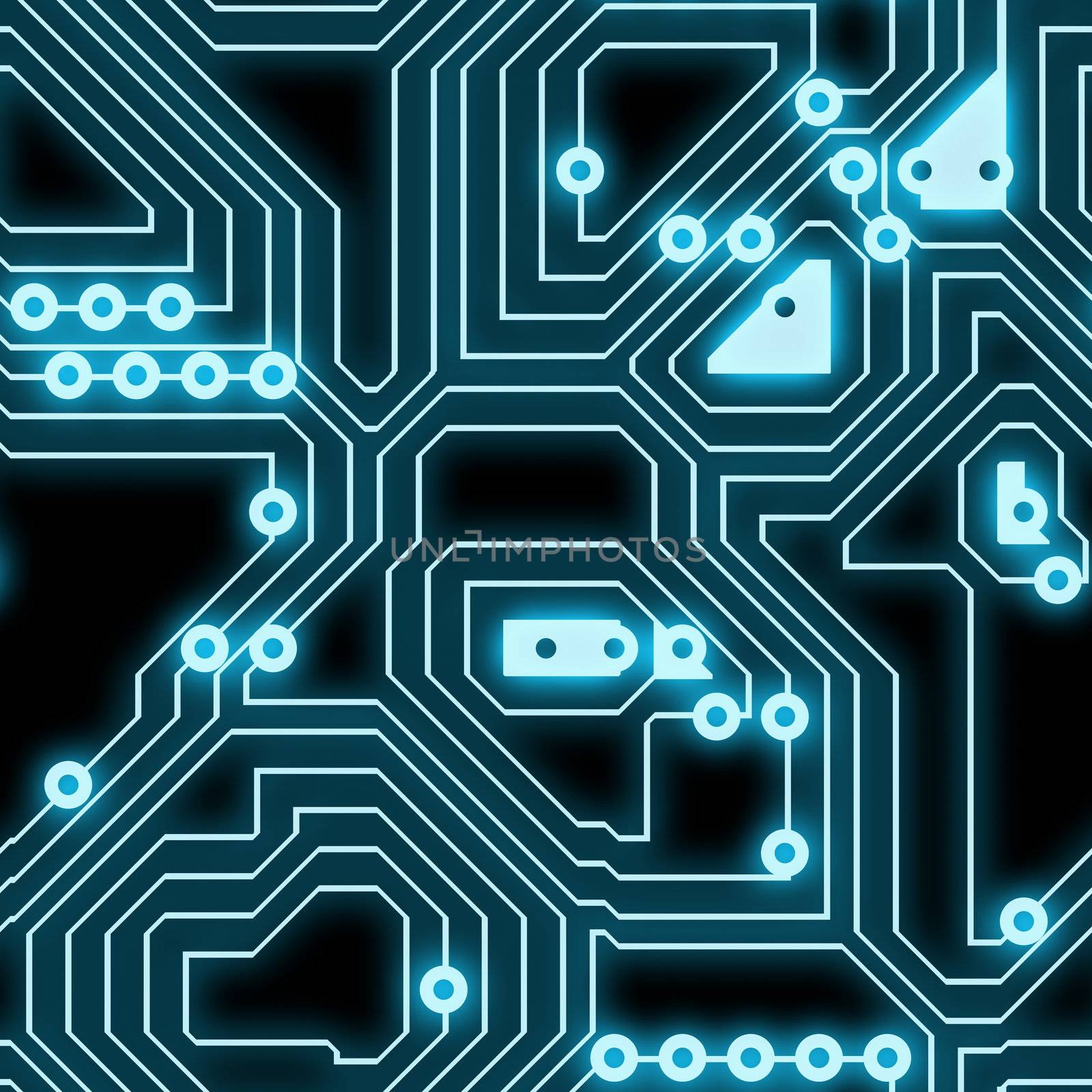 Seamless Circuitry Background as a Texture Art