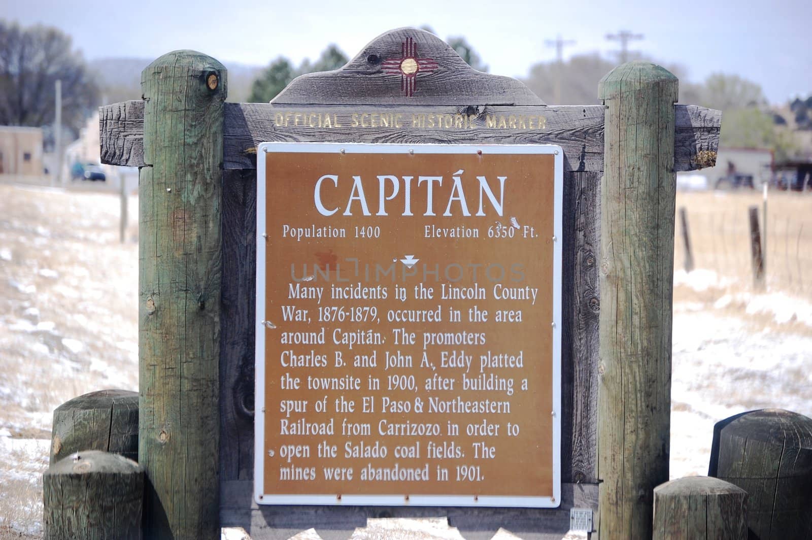 Capitan New Mexico Historic Marker by RefocusPhoto