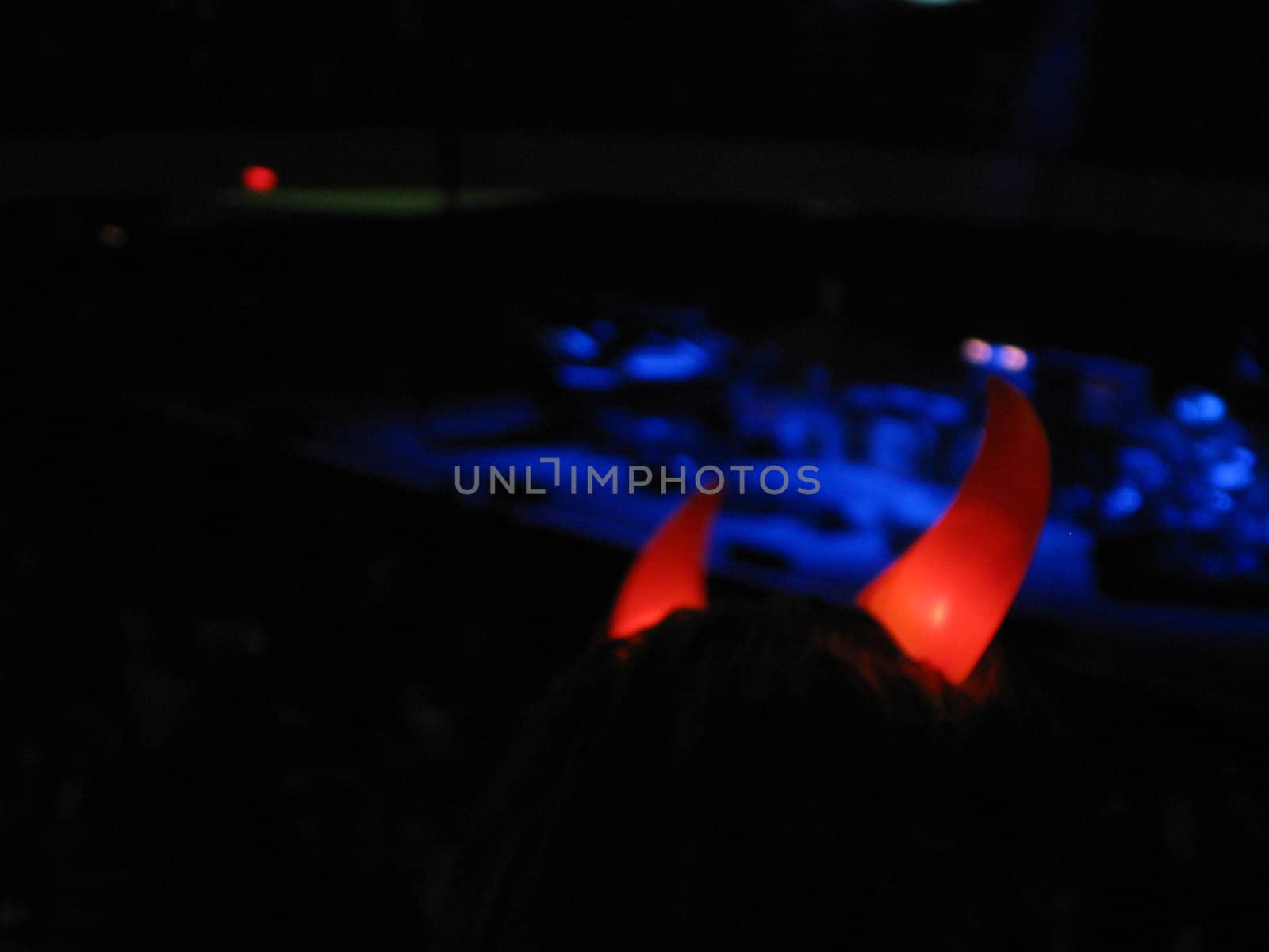 Great angle of light up horns at a Phish concert