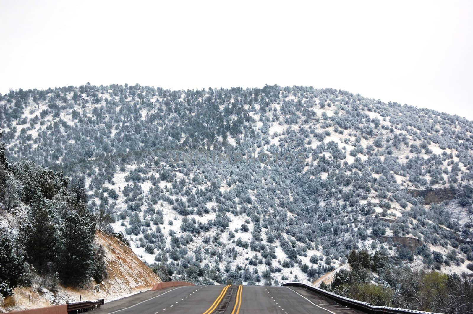 Road into the mountainside