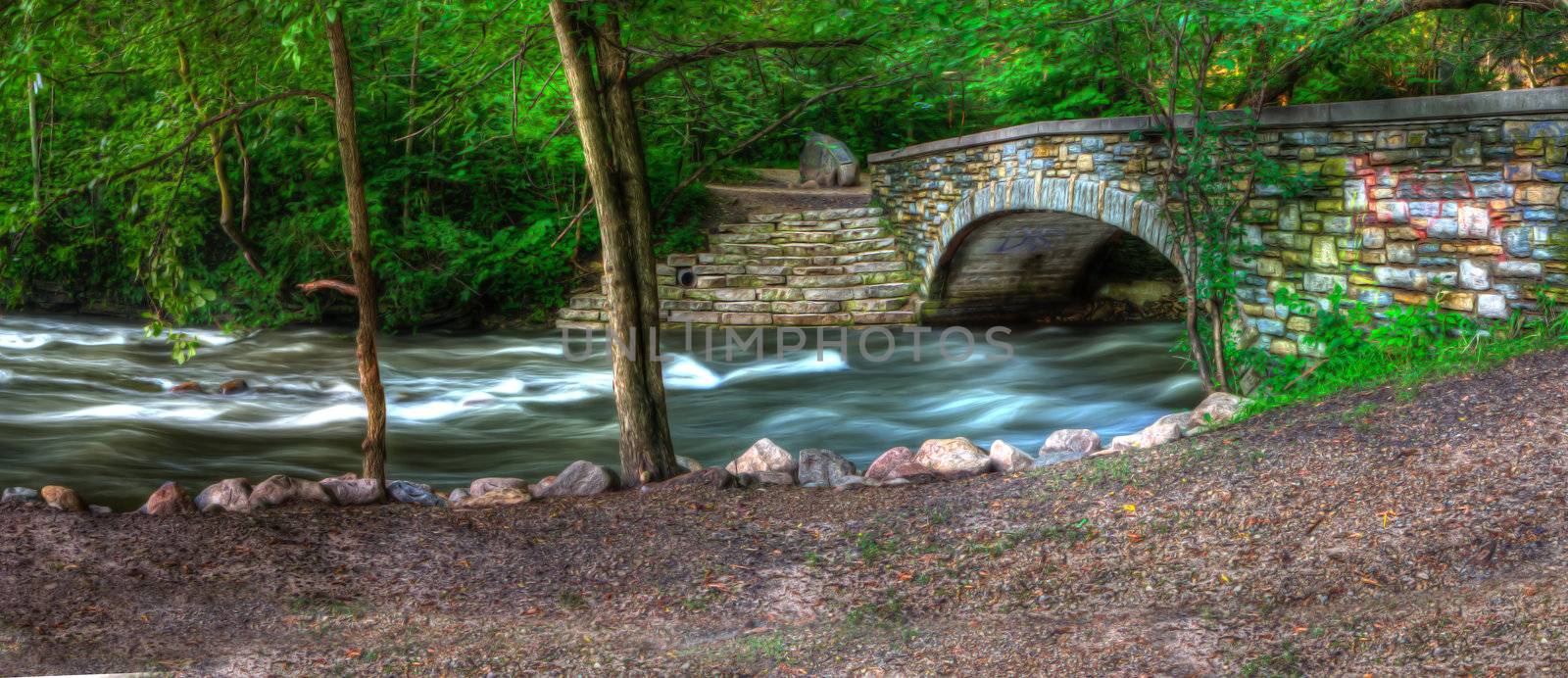 River Bridge HDR landscape by Coffee999