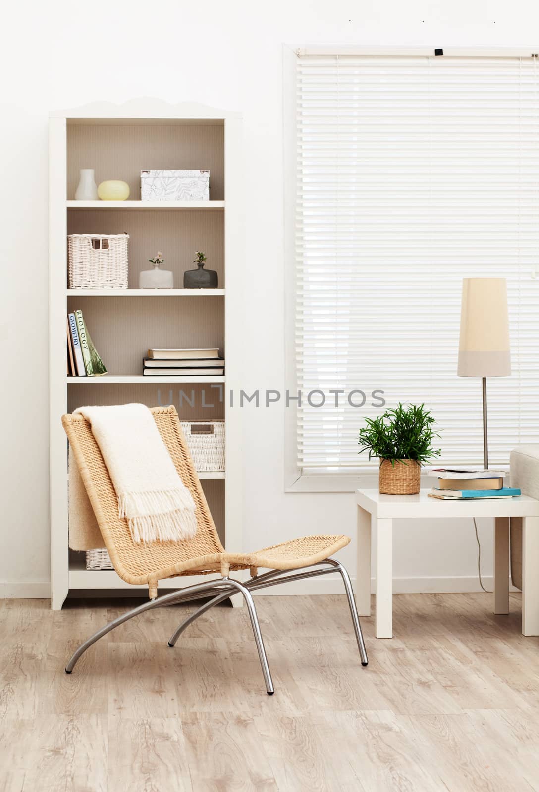 part of brightly lit contemporary living room