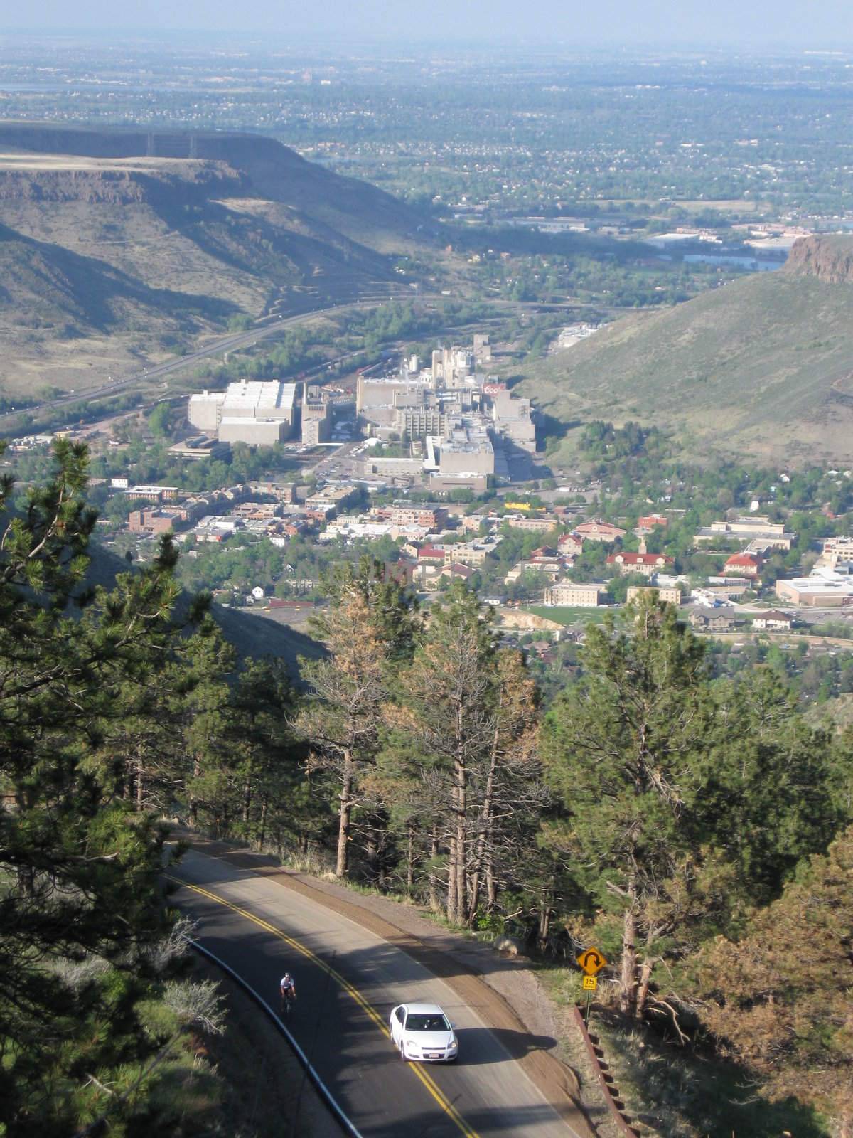 Coors Brewery from a hiking trail.