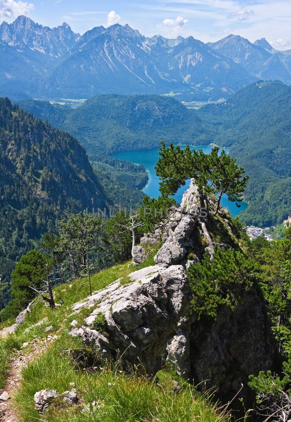 View on Bavarian Alpes (Germany) in the summer