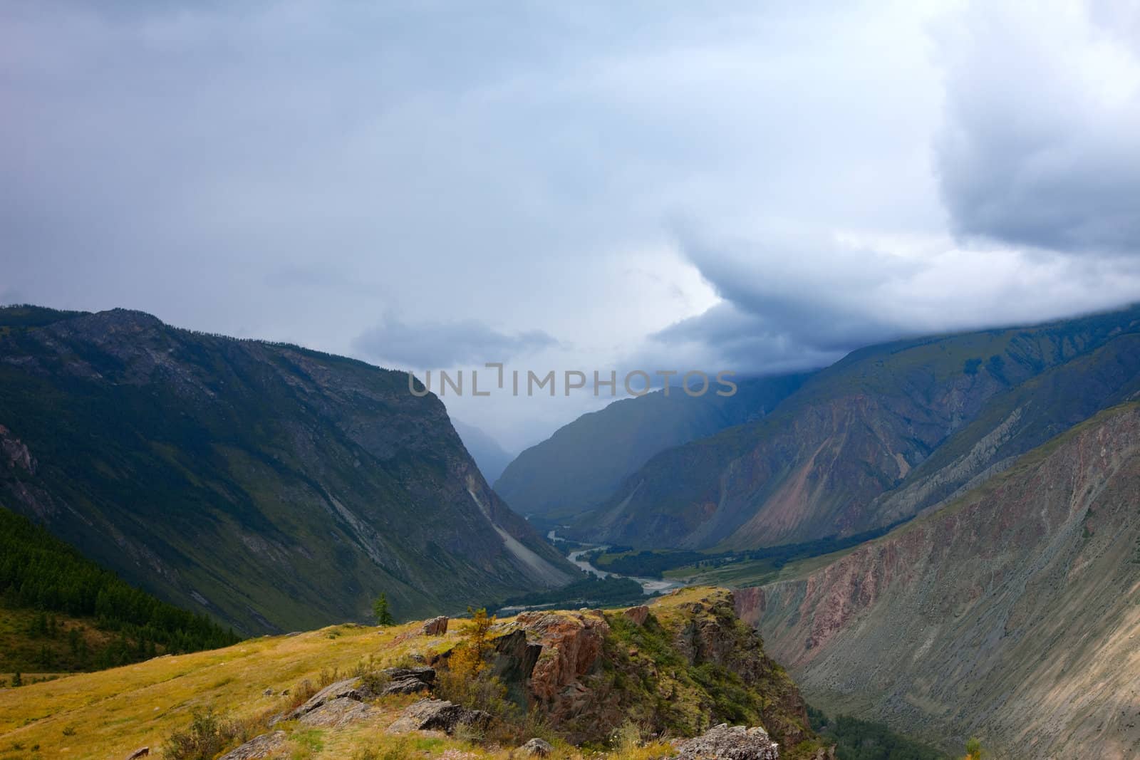 Altai mountains. Beautiful highland landscape. Russia. Siberia