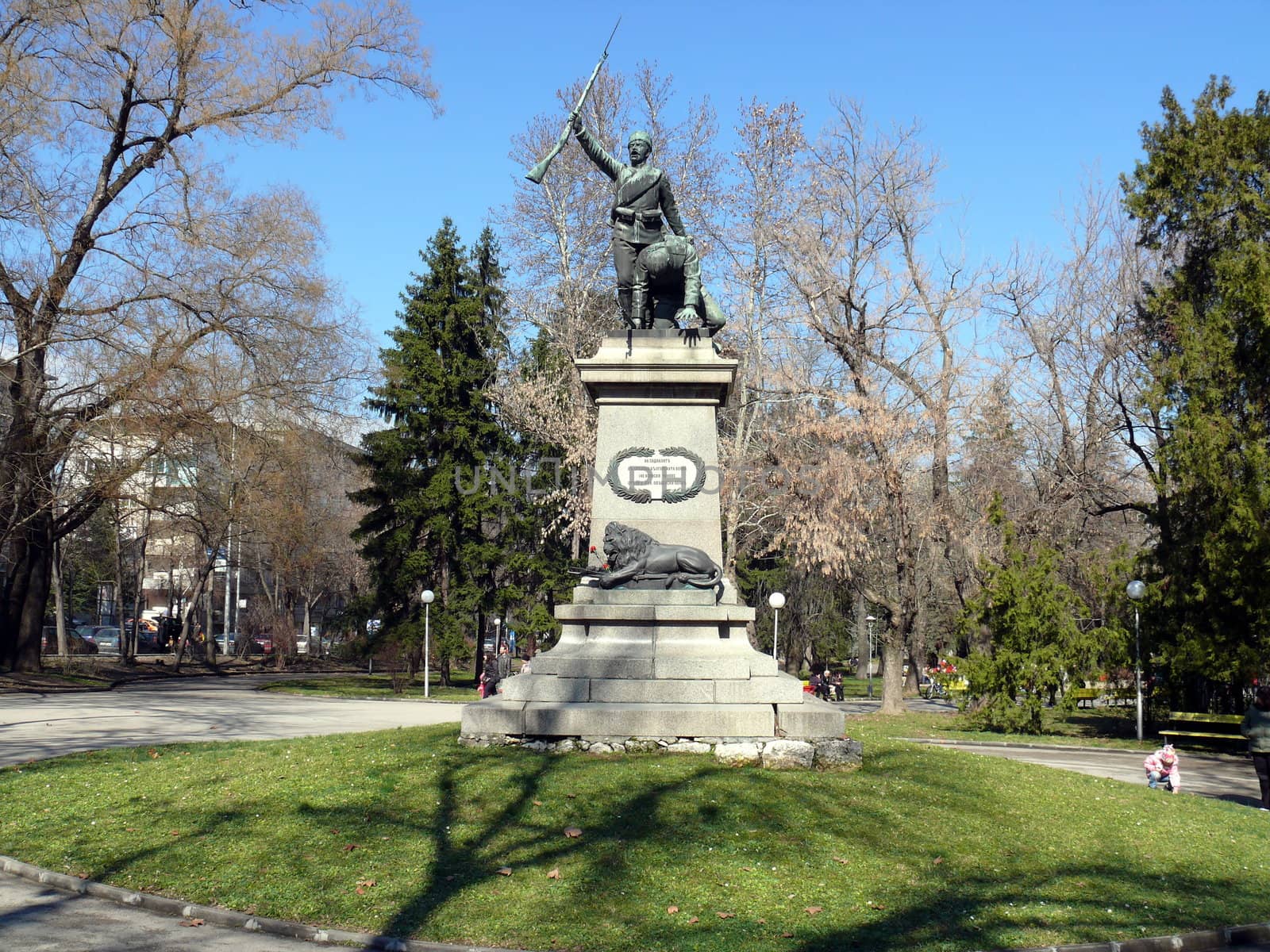 Monument for Serbian-Bulgarian war in center of Pleven, Bulgaria by Stoyanov