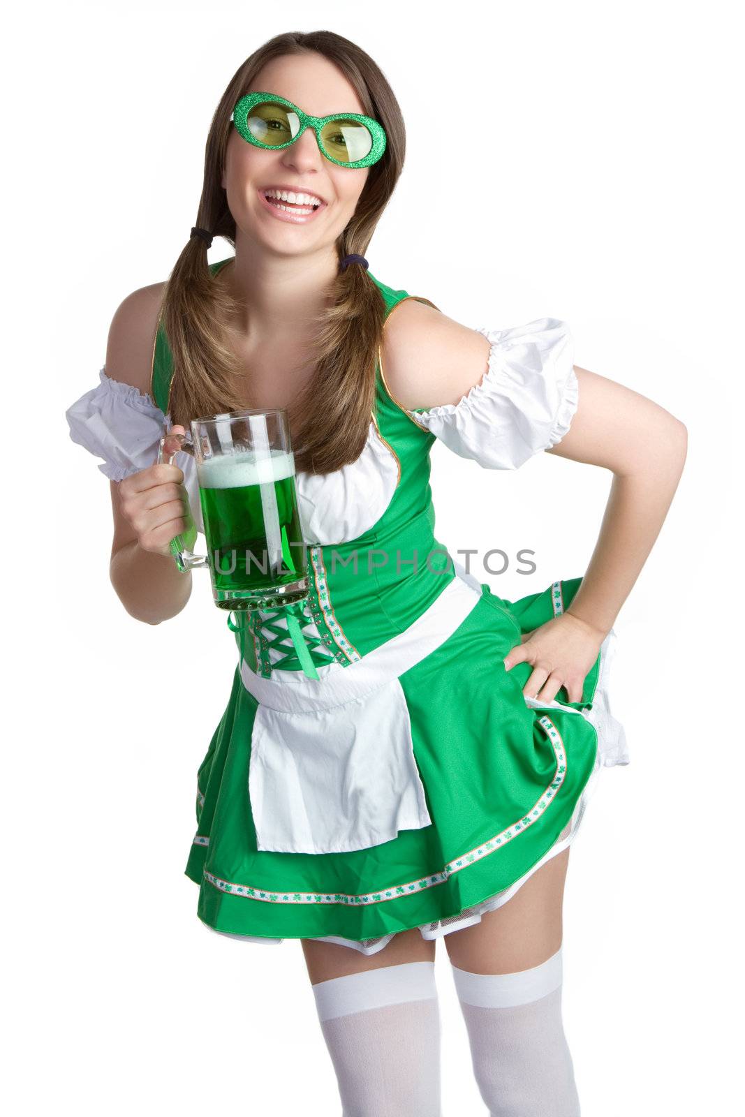 Saint Patricks Day beer girl