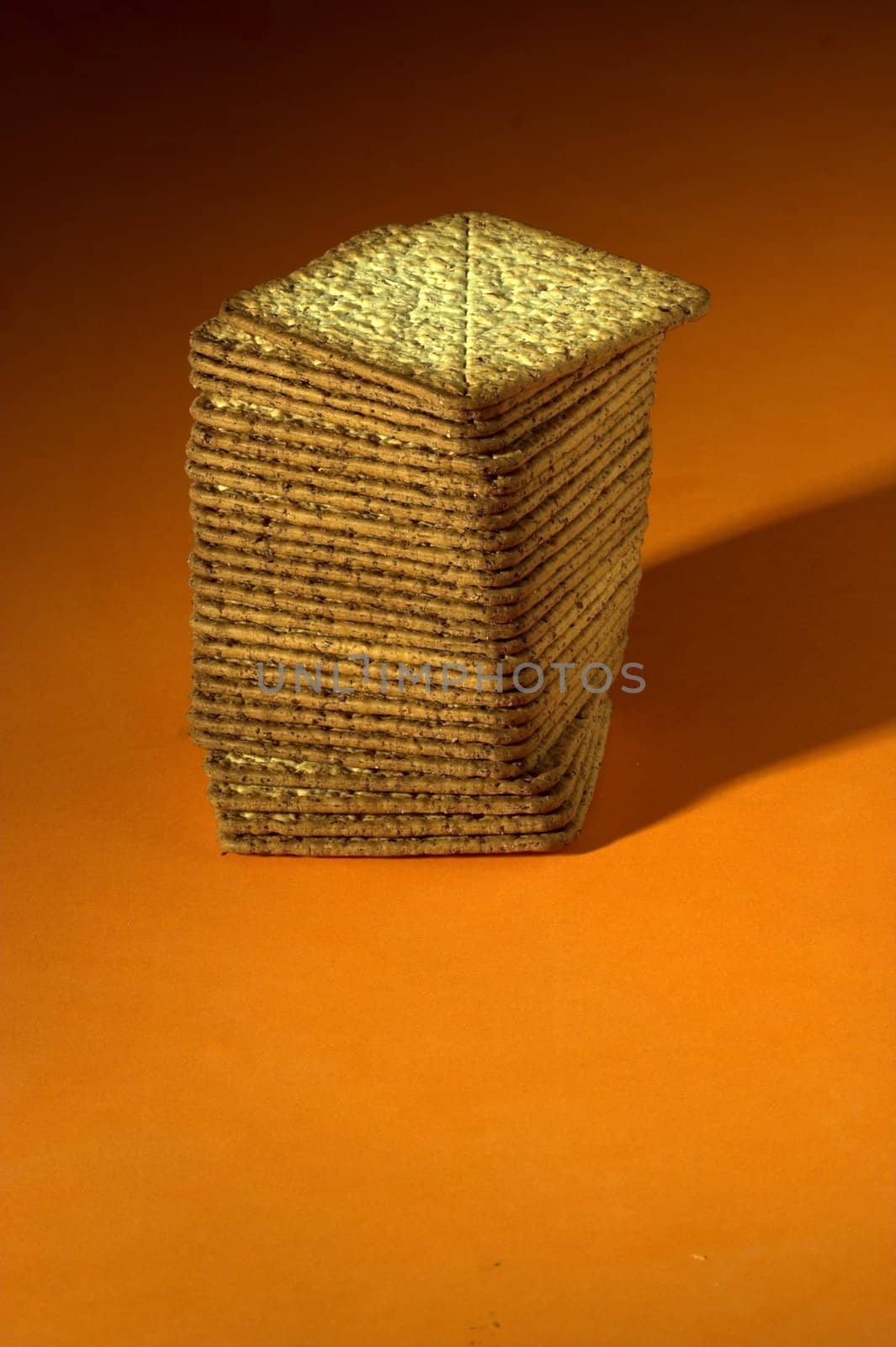  Stack of square crackers