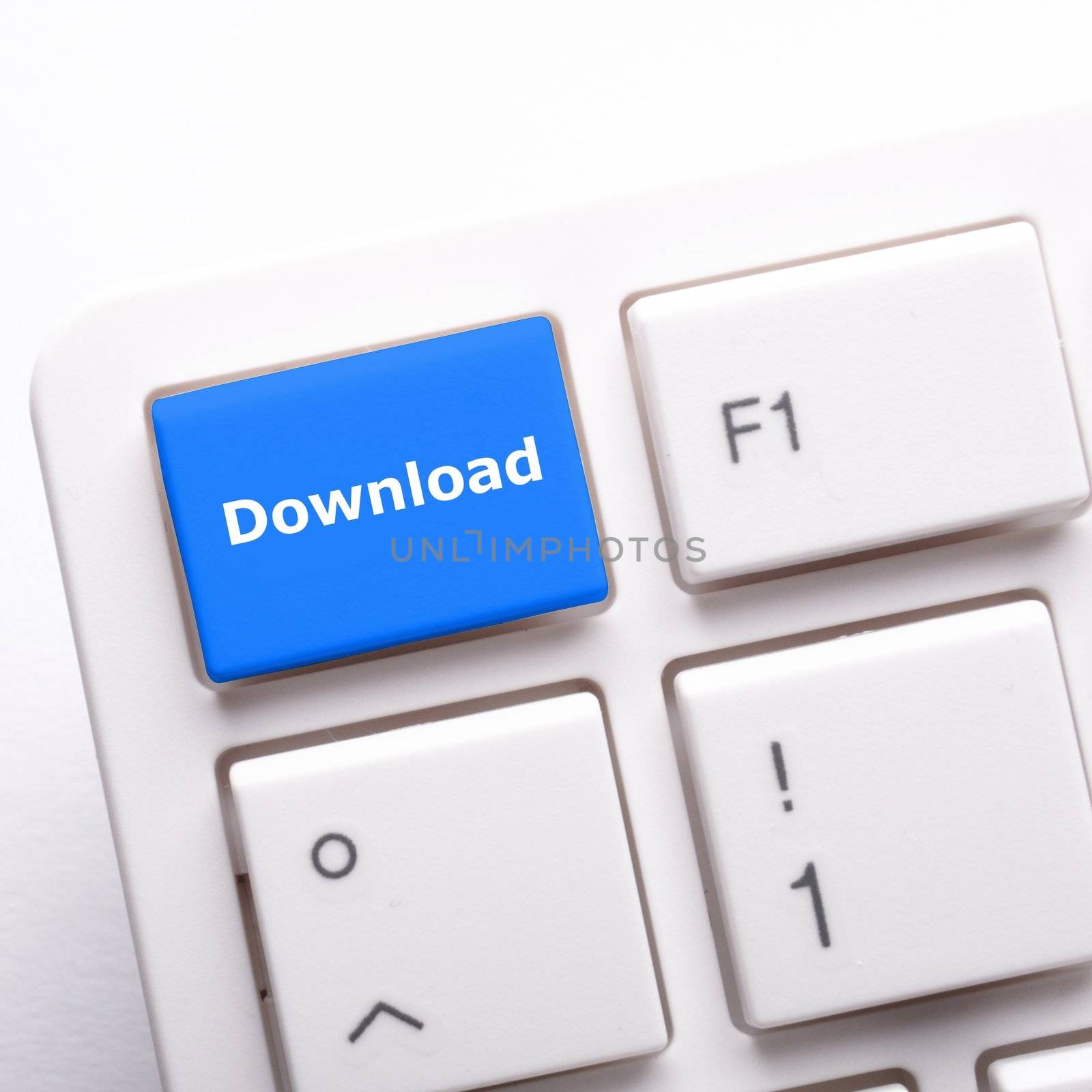 download key on keyboard showing internet concept
