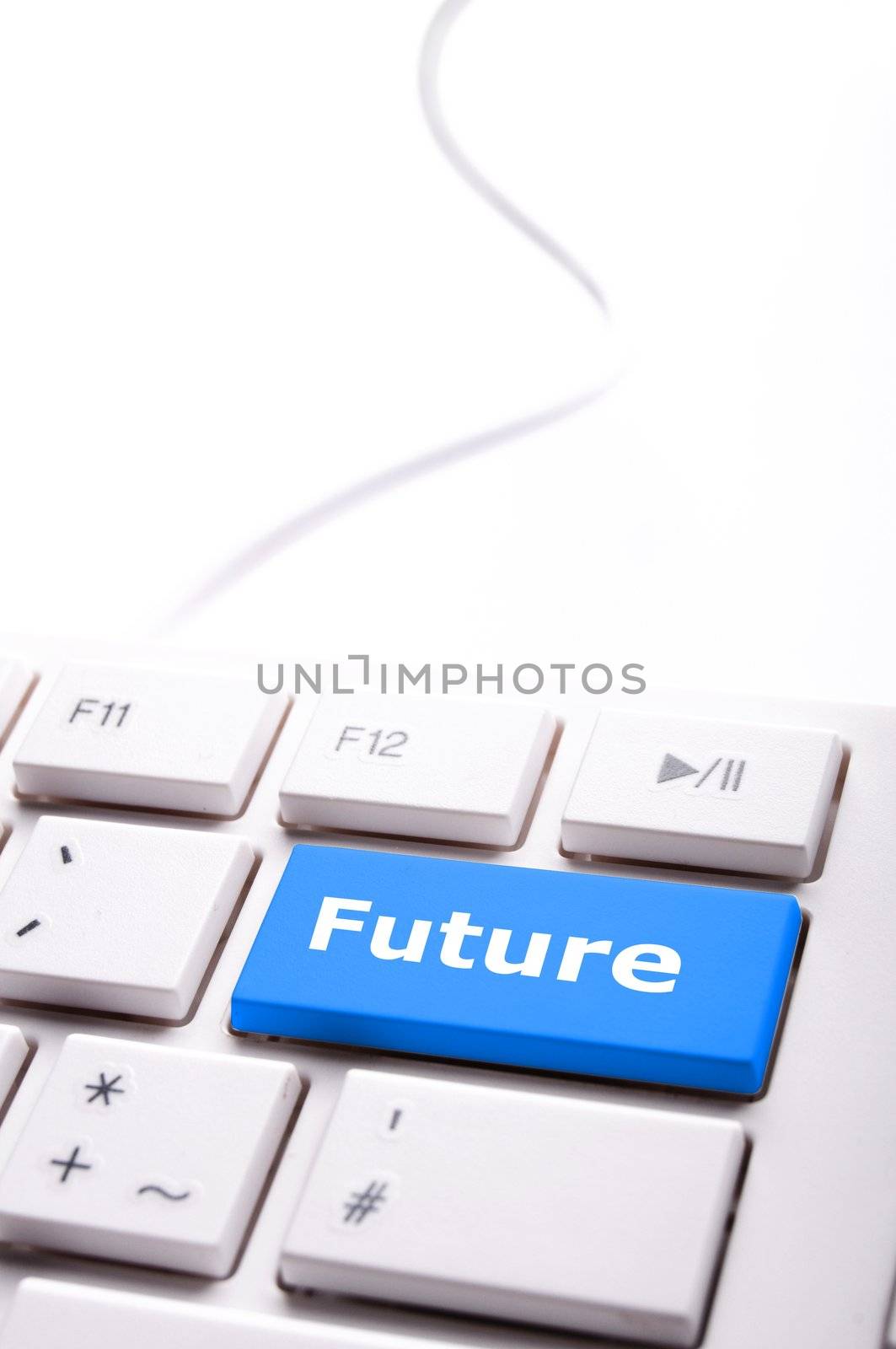 future key or keyboard showing forecast or investment concept
