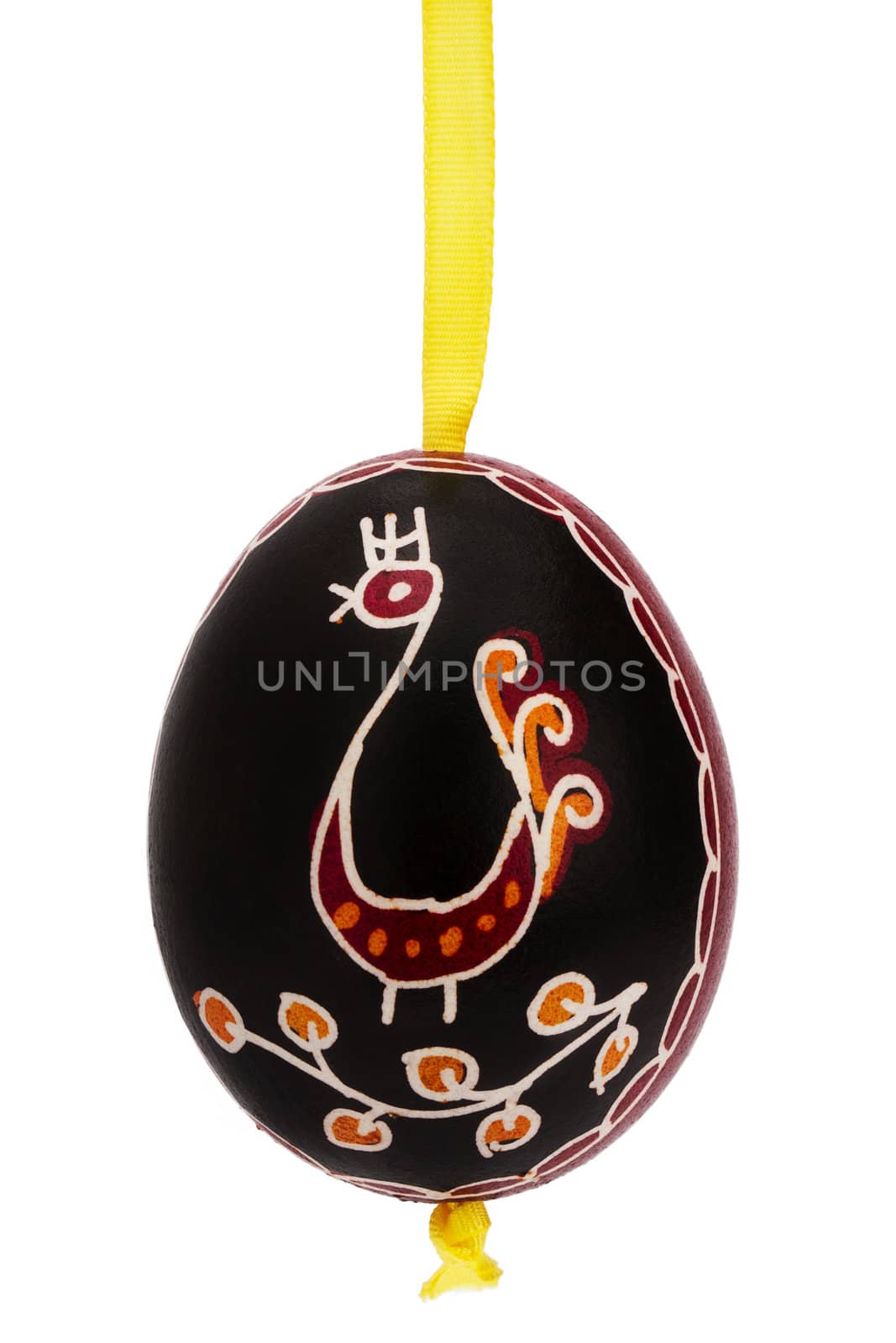black hanging hand painted easter egg by RobStark