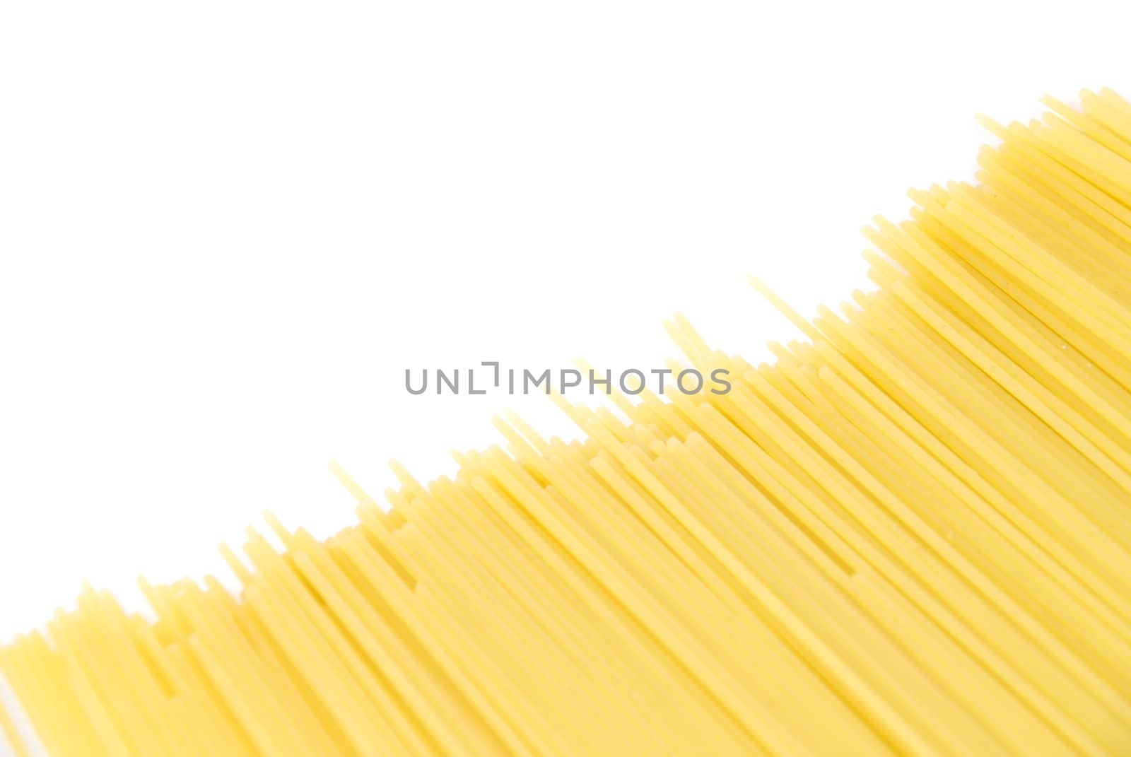 italian long spaghetti pasta isolated on white background