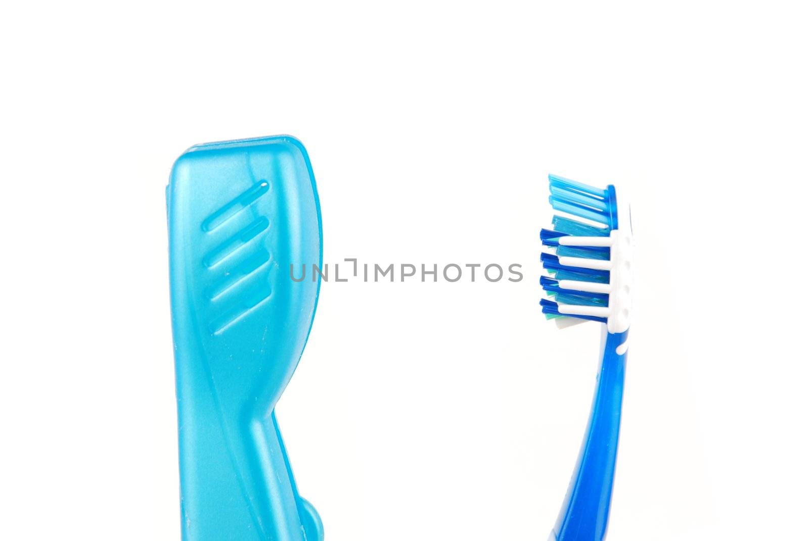 tooth brush and case isolated on a white background