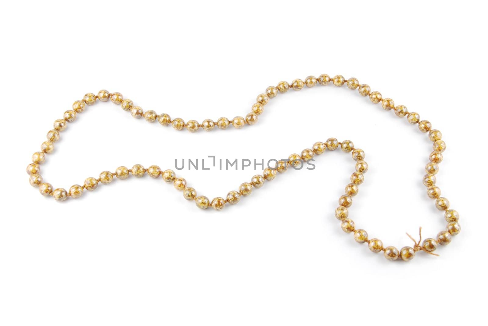 F1 racing track with a pearl necklace isolated on a white background
