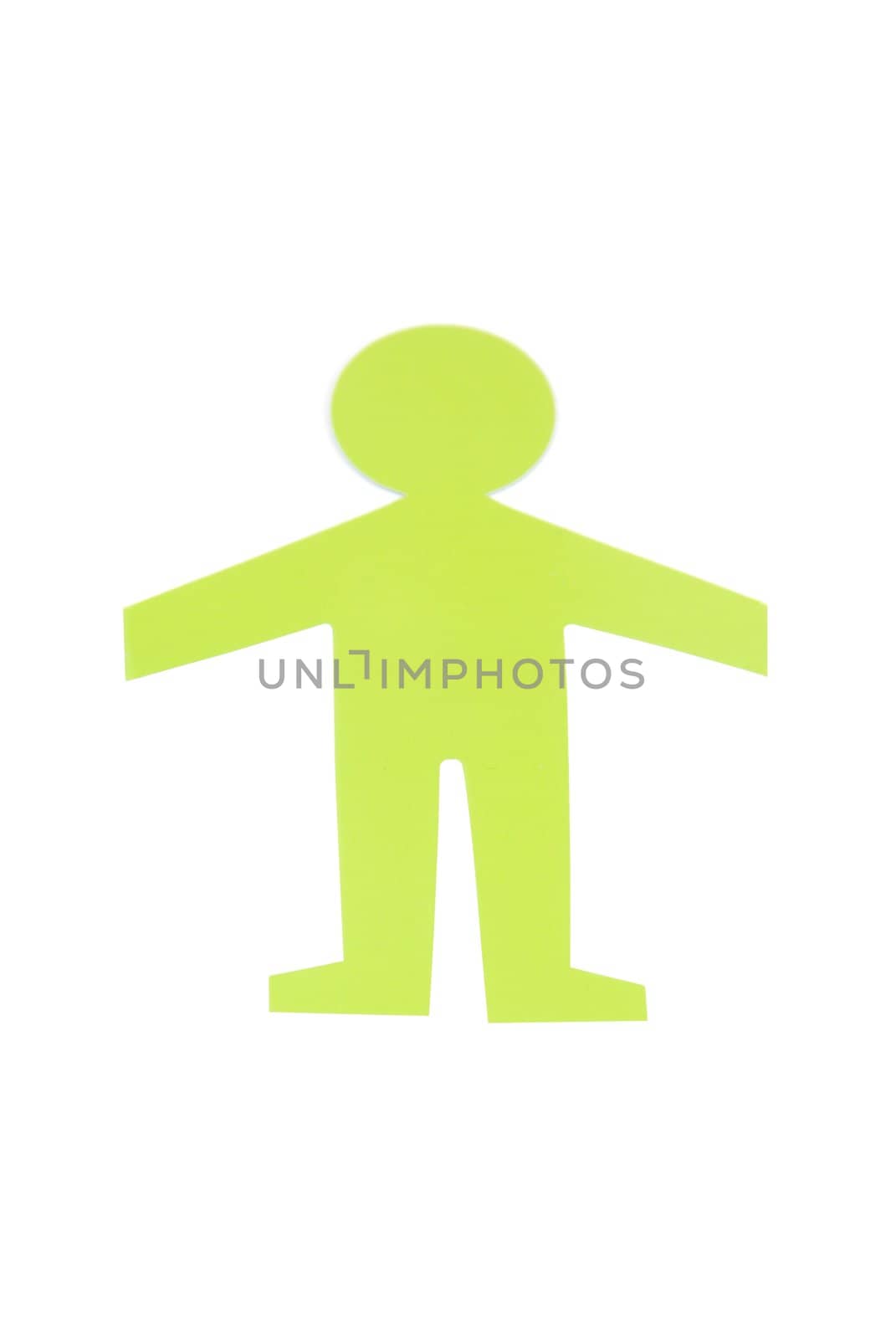 green figure representing world environment, concept for ecology