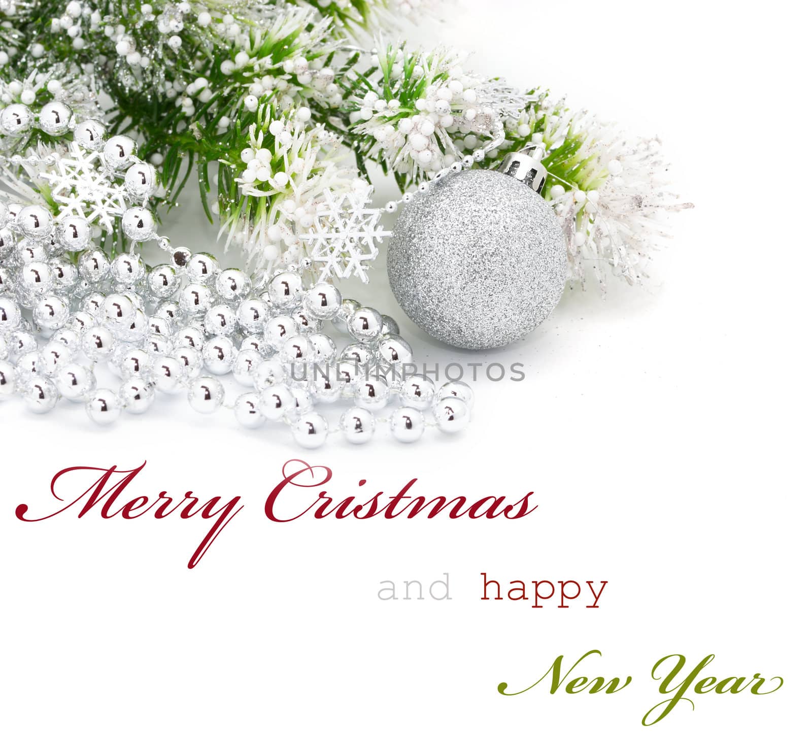Christmas greeting card with text