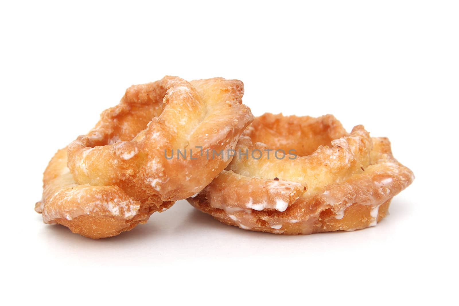 Two donuts isolated on the white background