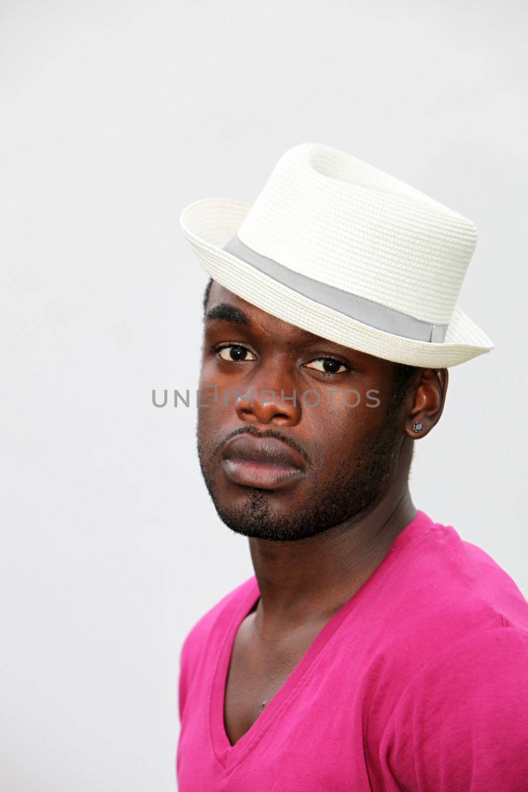 Portrait of a young African-Americans with hat
