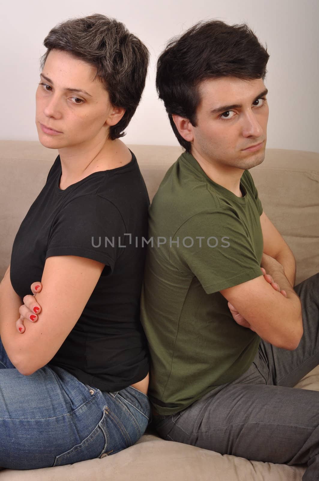 sister and brother are upset with each other