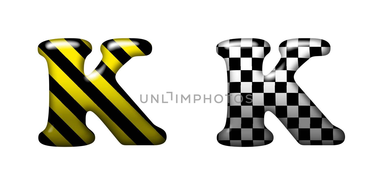 Exclusive collection letters with danger stripes and chess squar by mozzyb