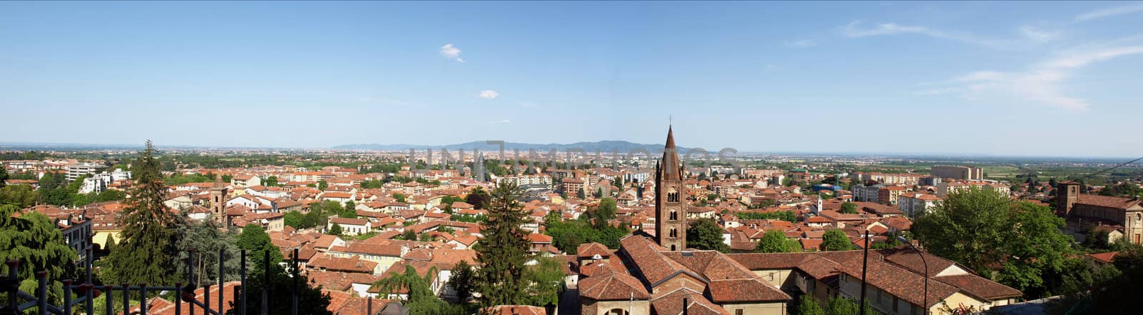 View of the town of Turin in Piedmont, Italy