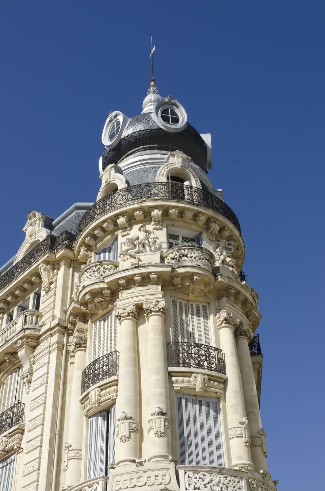 corner of an ancient french luxury building