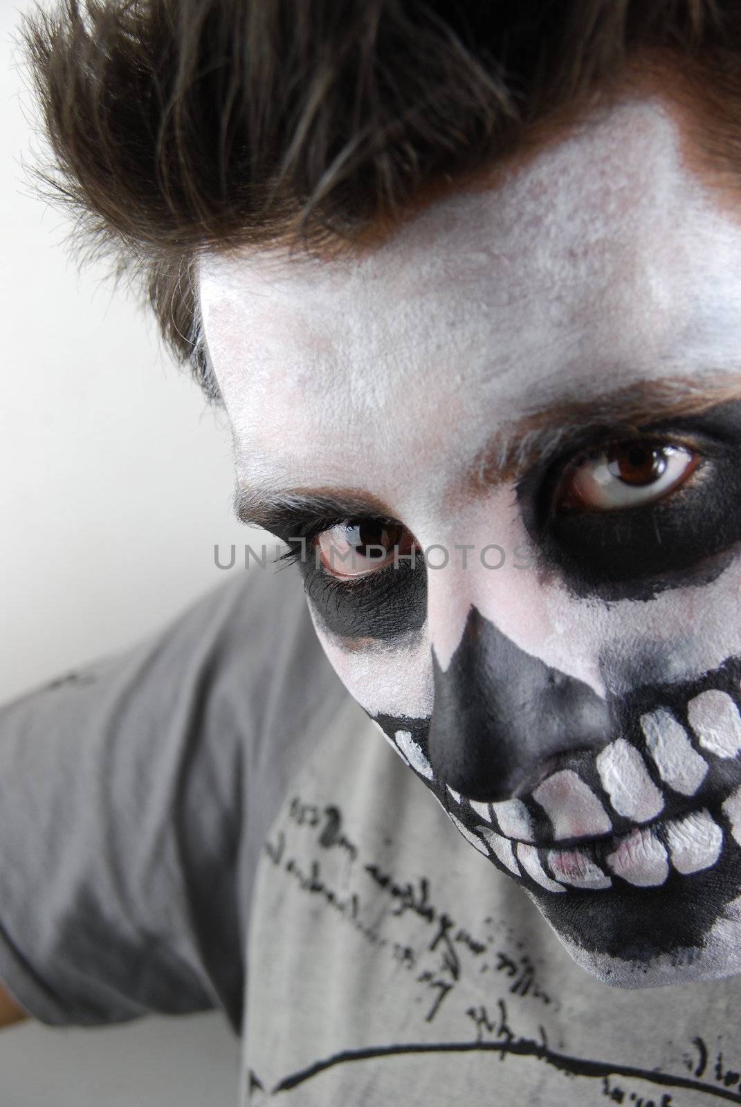 portrait of a creepy skeleton guy perfect for Carnival