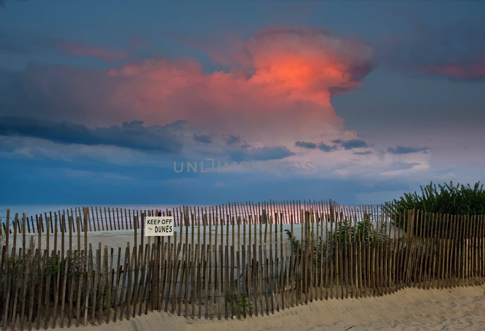 Beach Sunset and Thunderhead by sbonk