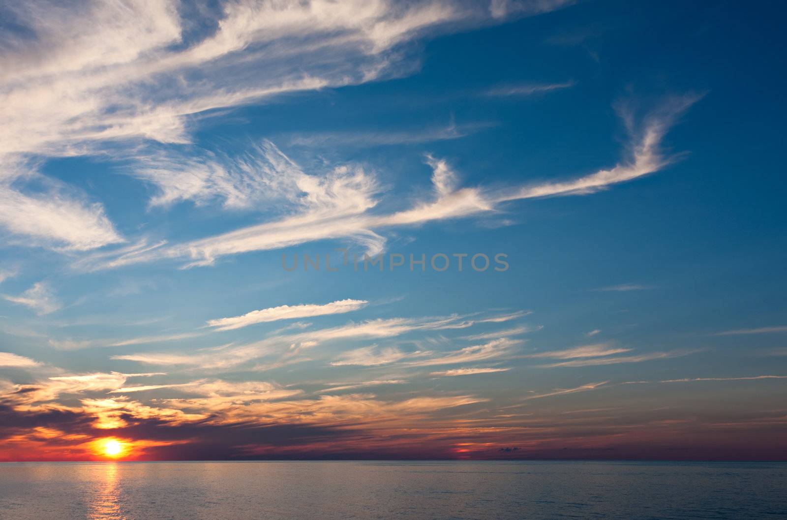 An Evening Sunset Over Water by sbonk