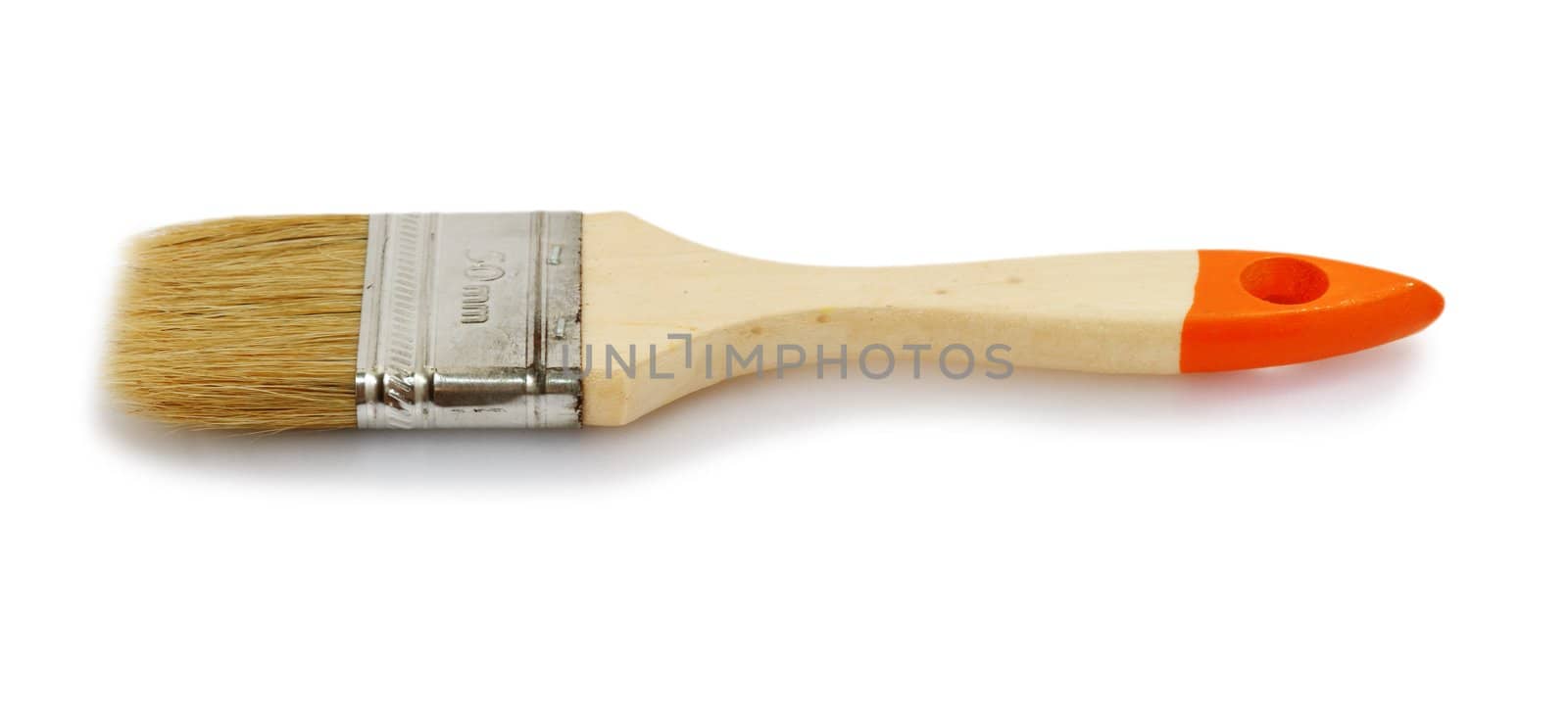 manual brush for paint on white, hand tool