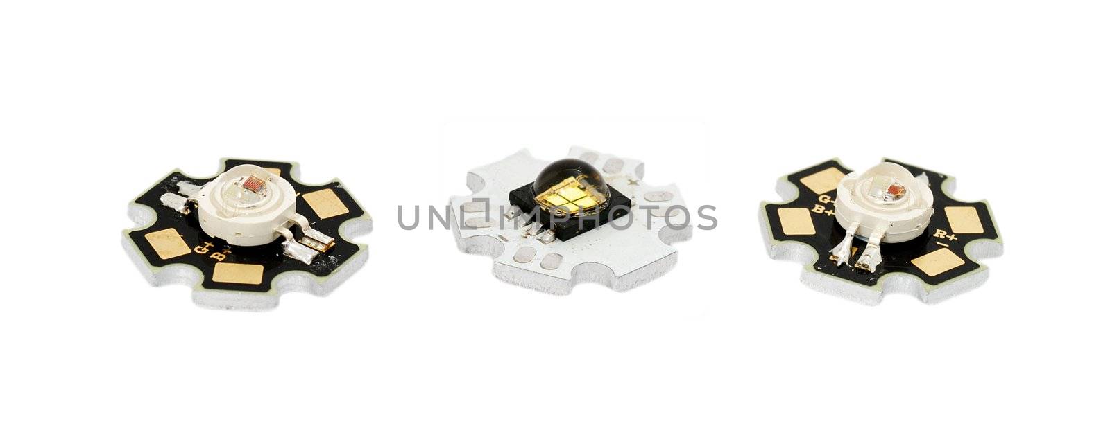 power led on star, white and rgb color, energy saving technology, isolated