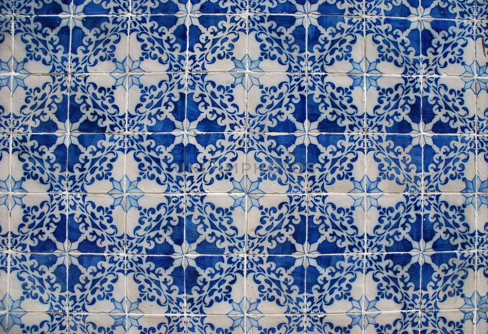 background of traditional portuguese azulejos (painted ceramic tilework)