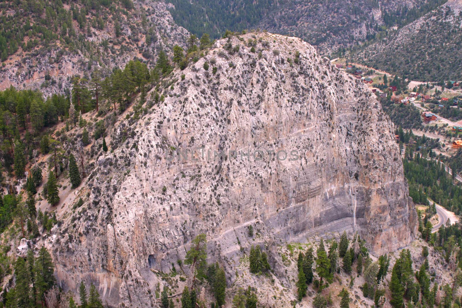 Cathedral Rock seen from Echo Cliff near Mount Charleston, Nevada.