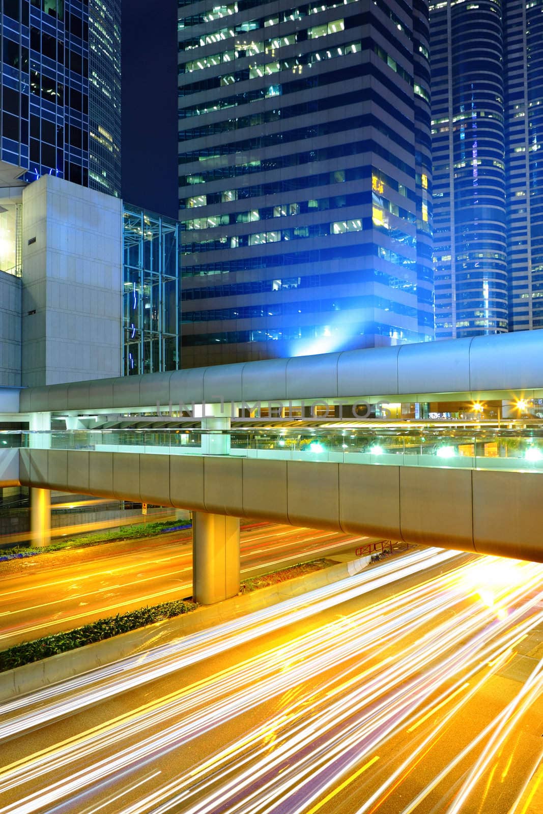 traffic in city at night