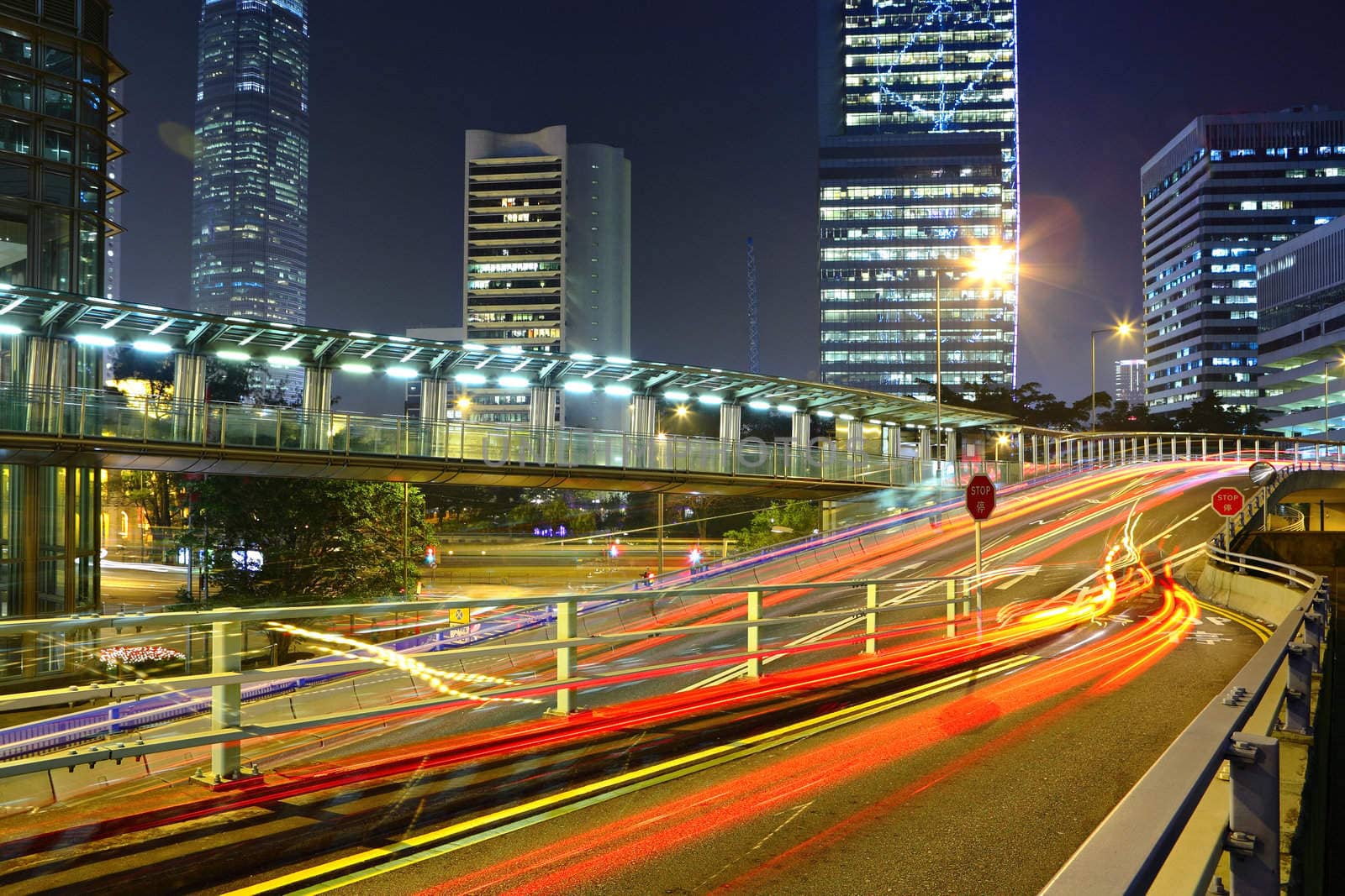modern city at night