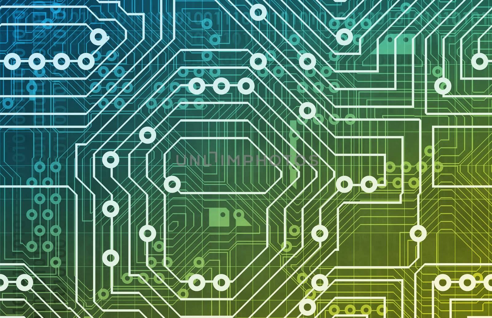 Computer Circuits Background Texture as a Design