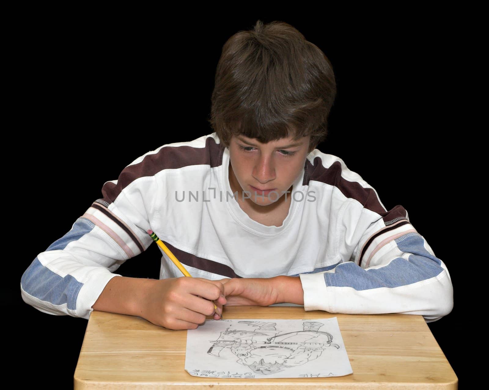 Boy Drawing Picture by sbonk
