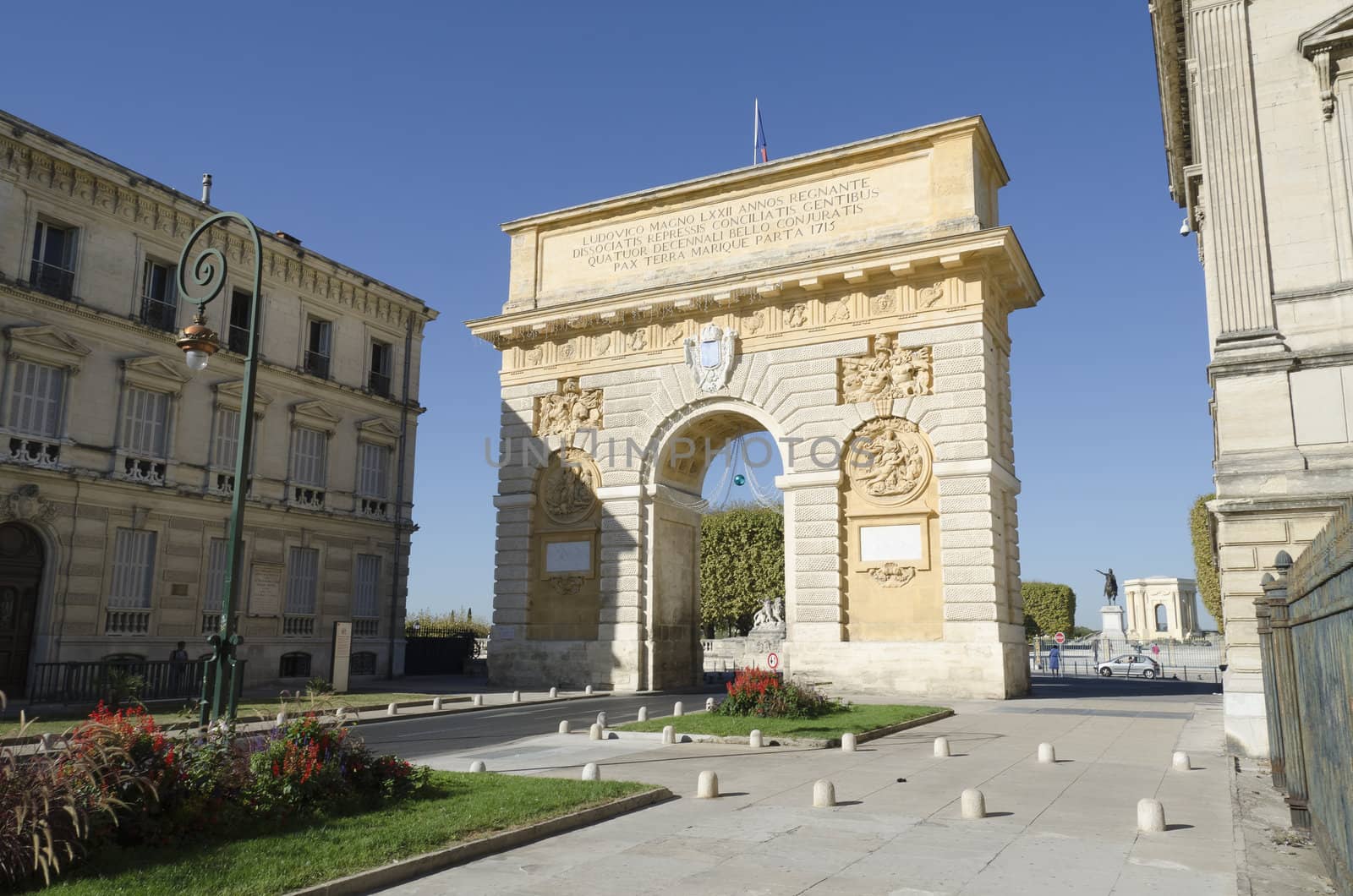 triumphal arch, Montpellier, Languedoc, France, Europe