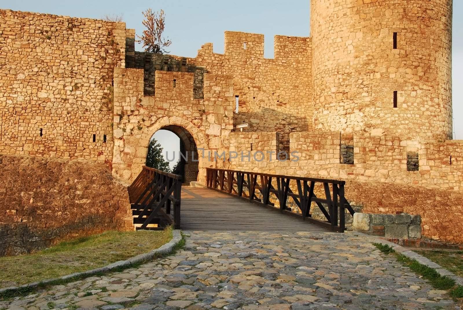 architecture details of Kalemegdan fortress in Belgrade, Despot's Gate