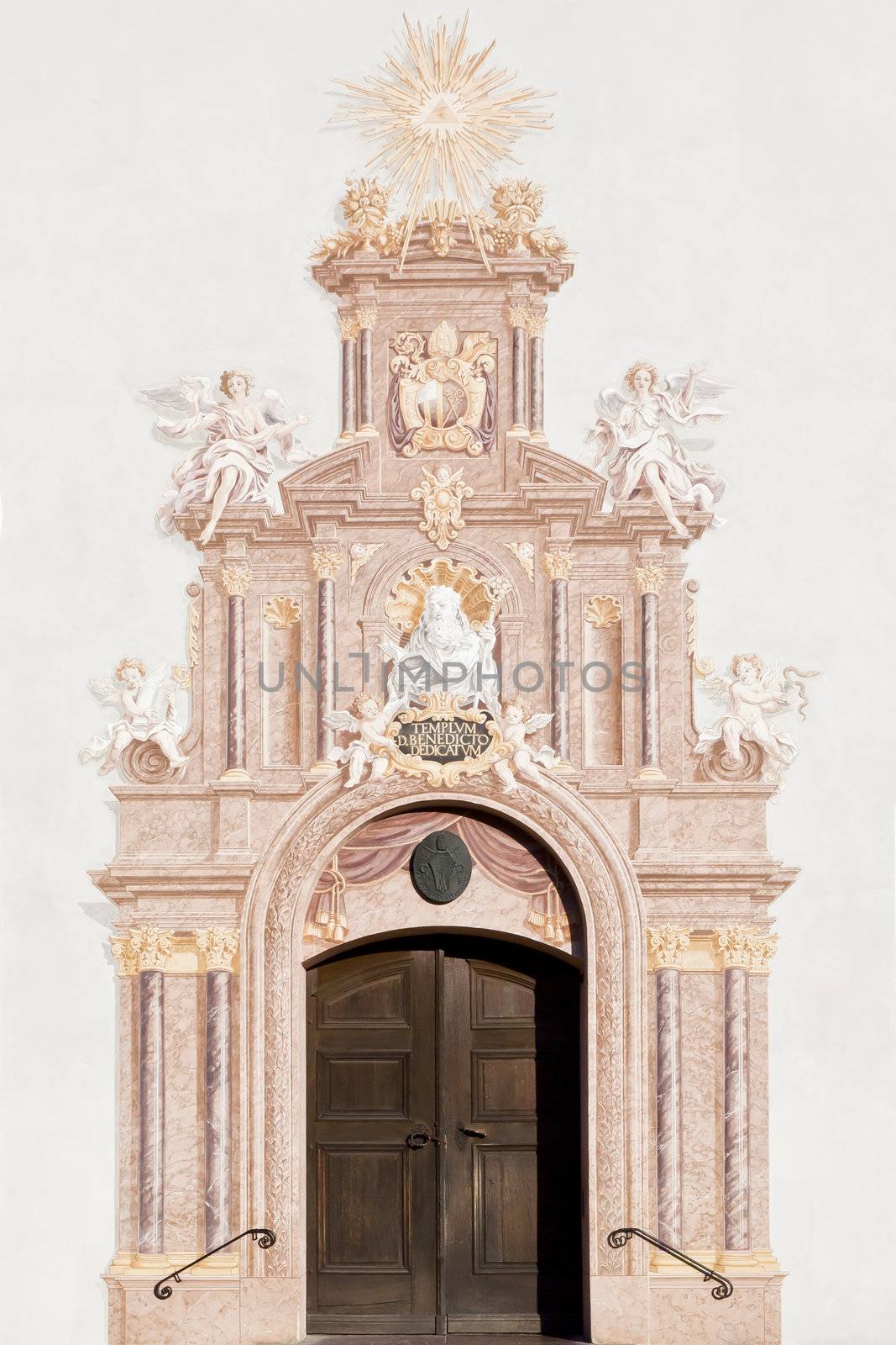 An image of the entry door Benediktbeuern in Bavaria Germany